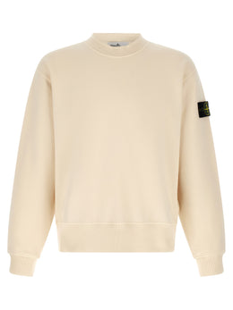 Stone Island Weißes Baumwoll-Sweatshirt