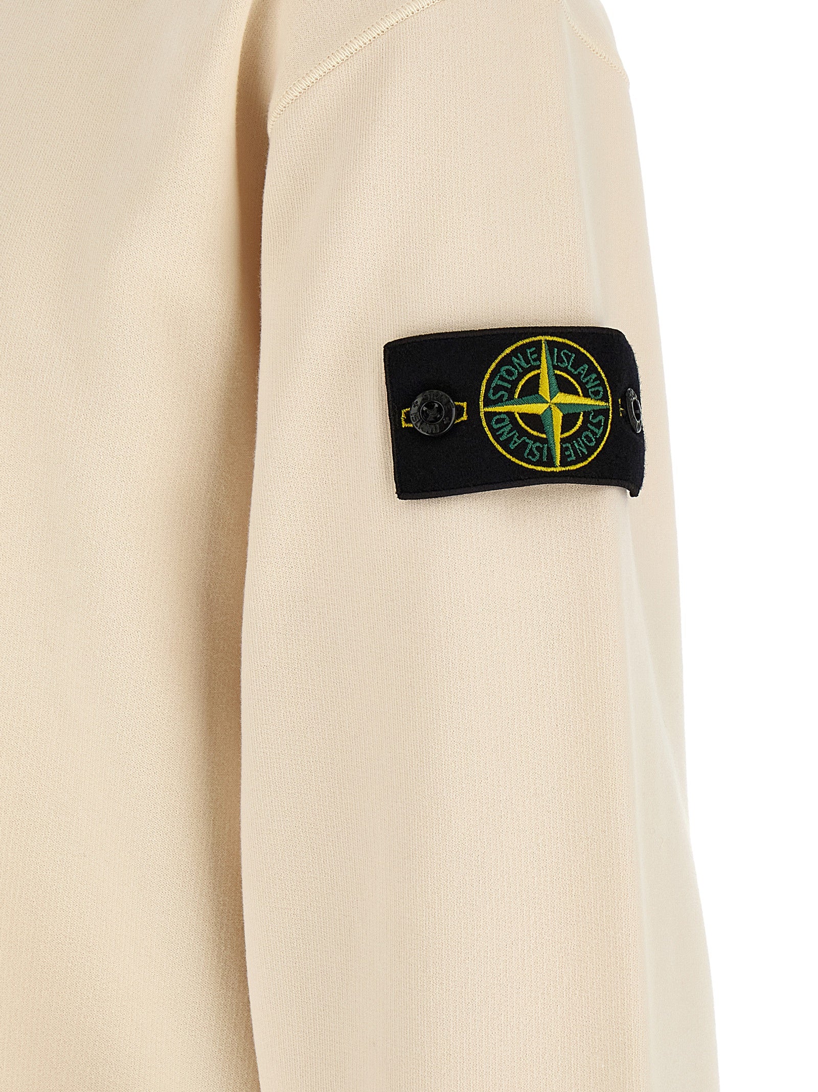 Stone Island Weißes Baumwoll-Sweatshirt