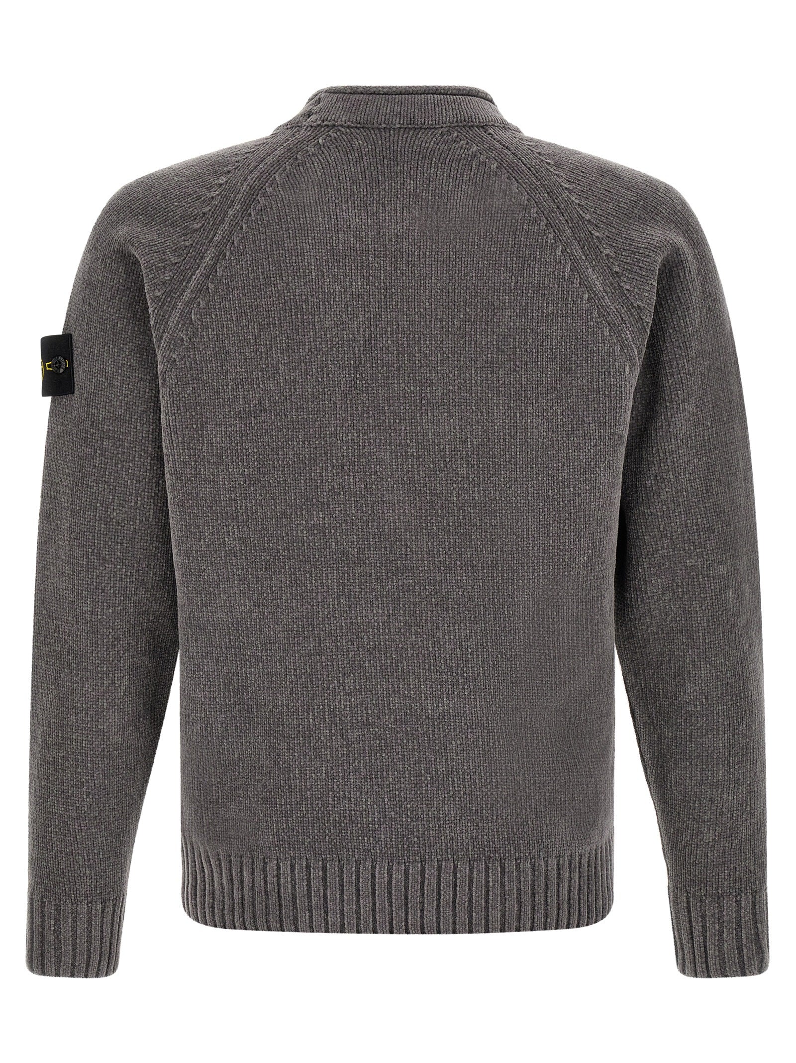 Stone Island Grauer Baumwollcardigan