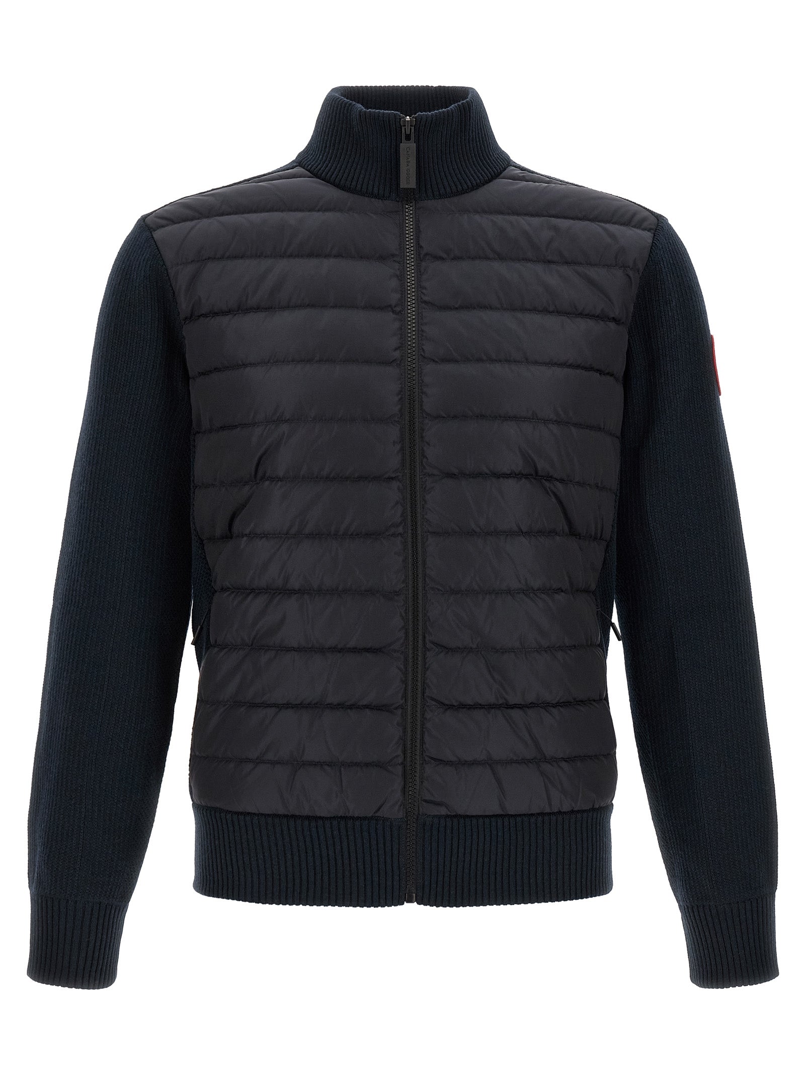 Canada Goose Schwarze Wolljacke in voller Länge