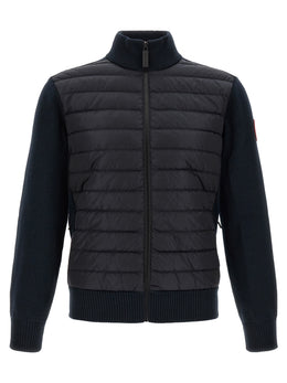 Canada Goose Schwarze Wolljacke in voller Länge