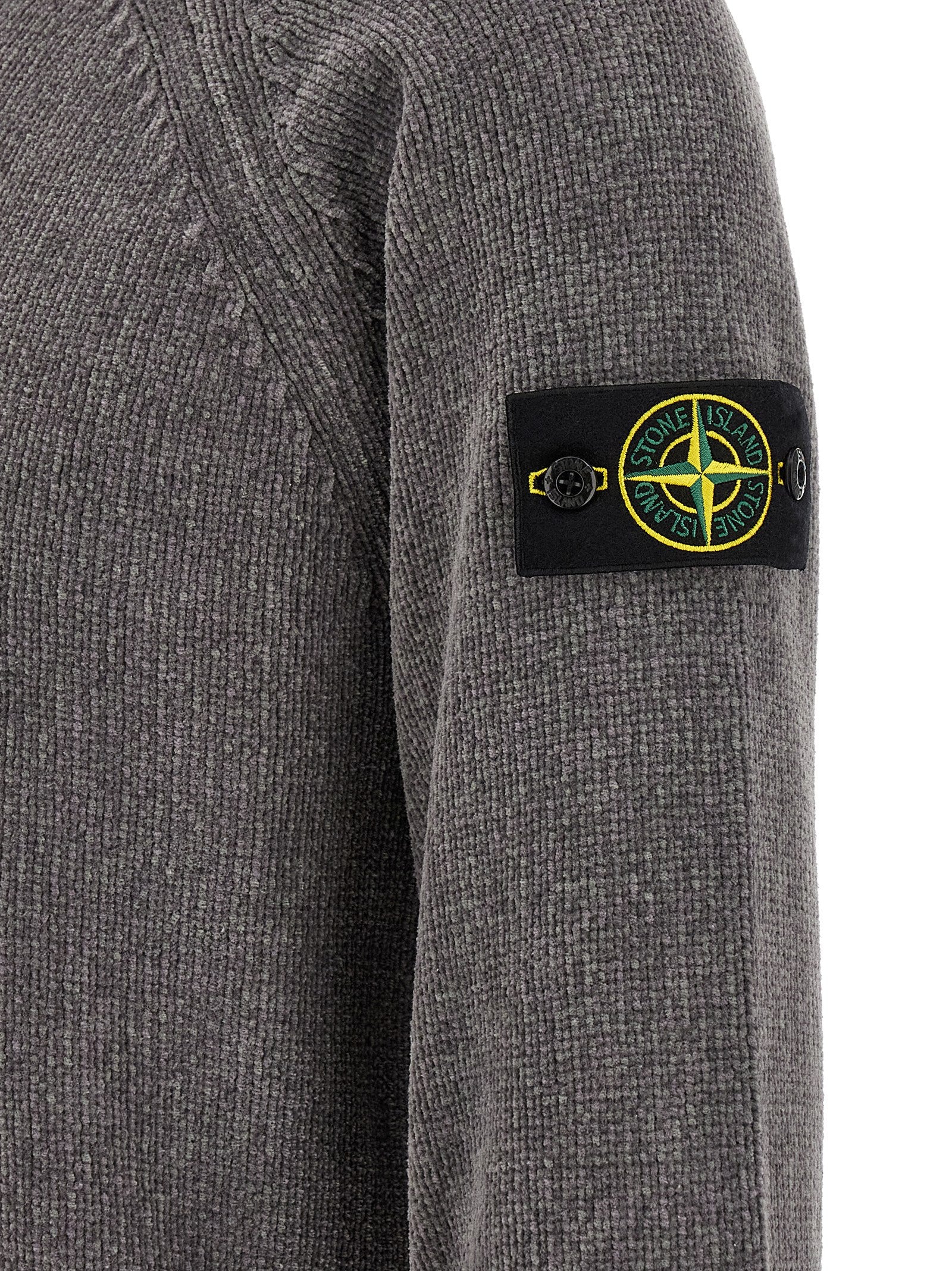 Stone Island Grauer Baumwollcardigan