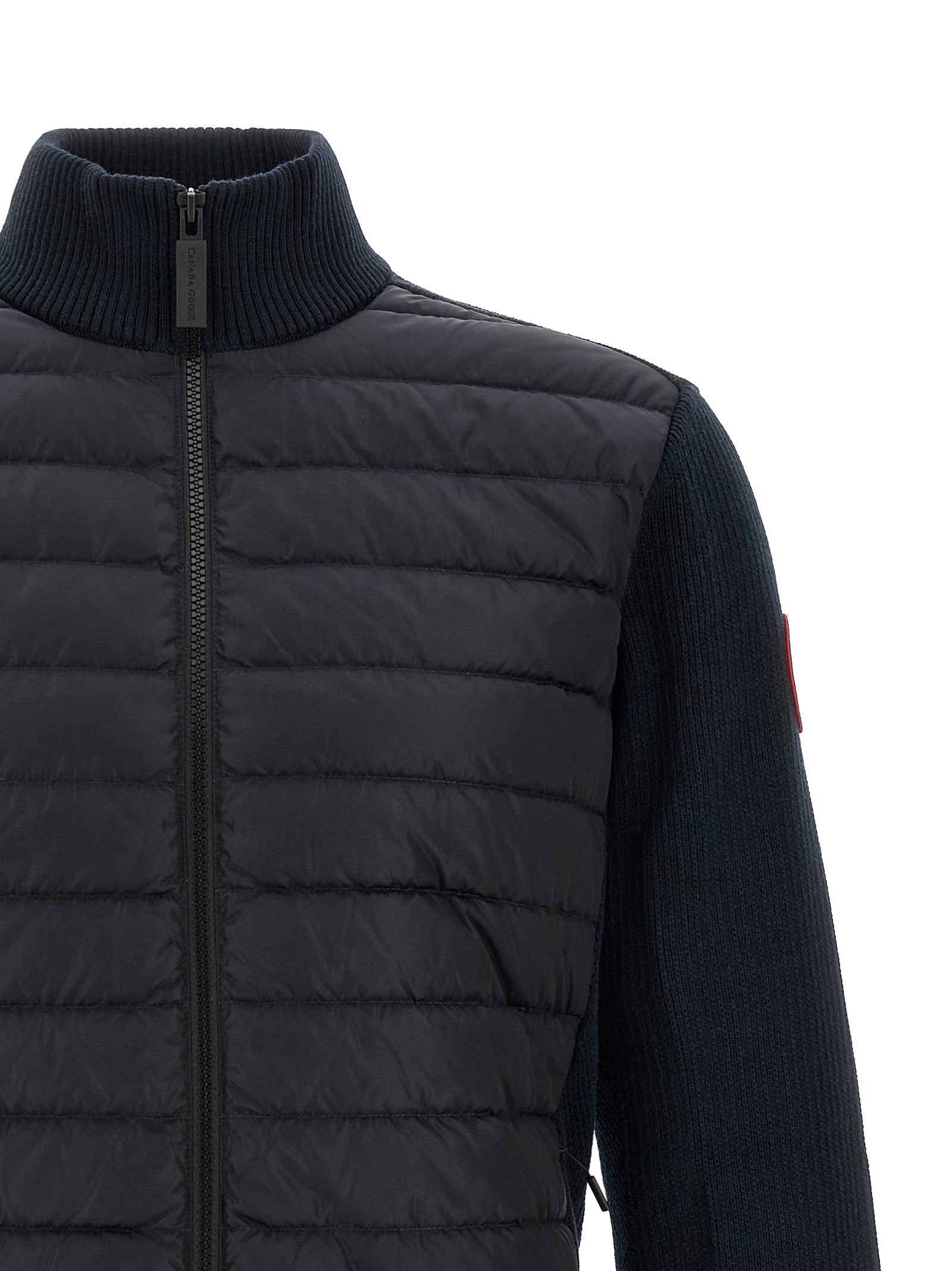 Canada Goose Schwarze Wolljacke in voller Länge