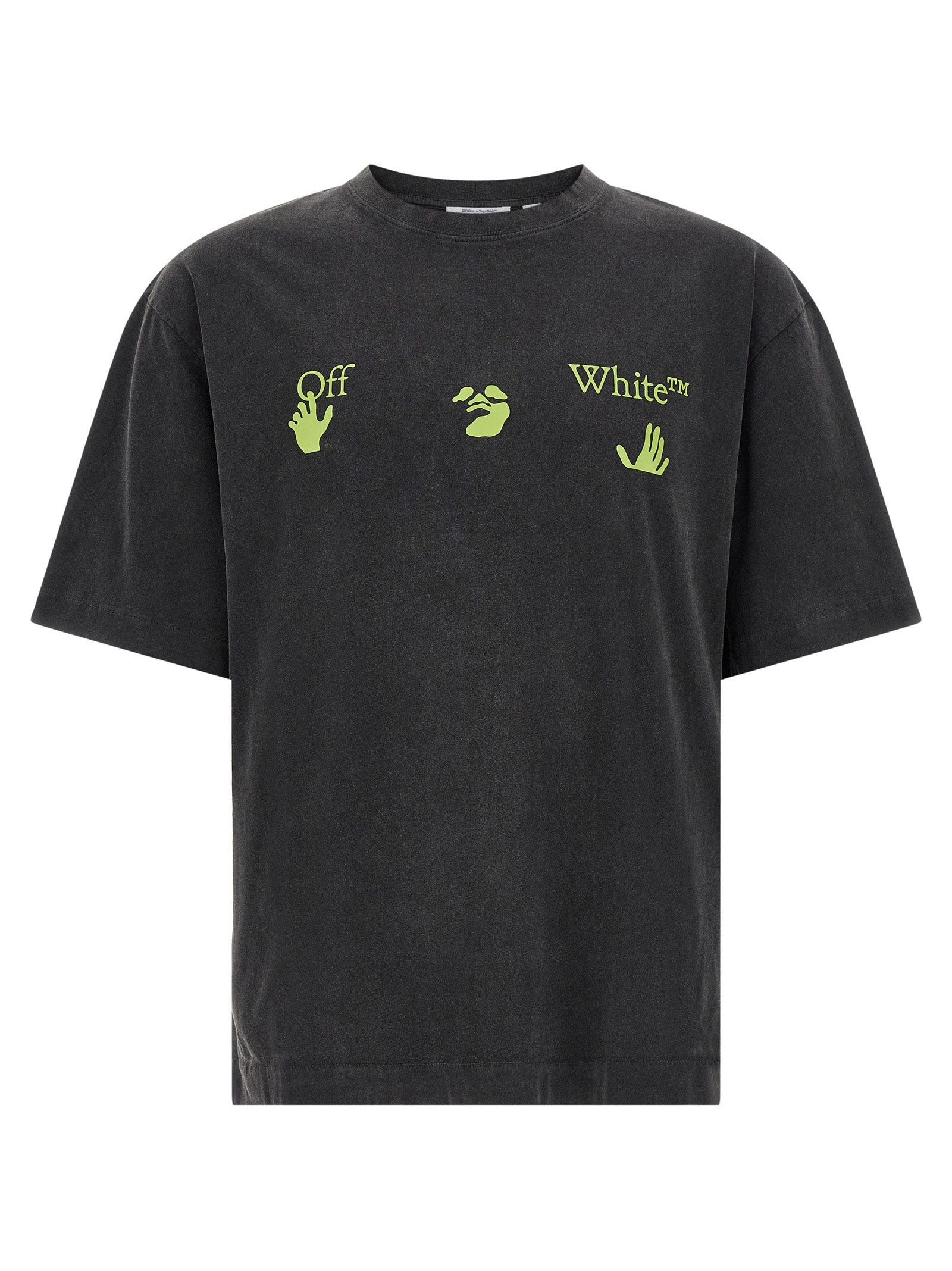 Off-White Schwarzes Baumwoll-T-Shirt