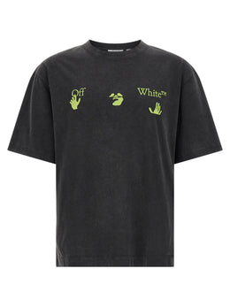 Off-White Schwarzes Baumwoll-T-Shirt
