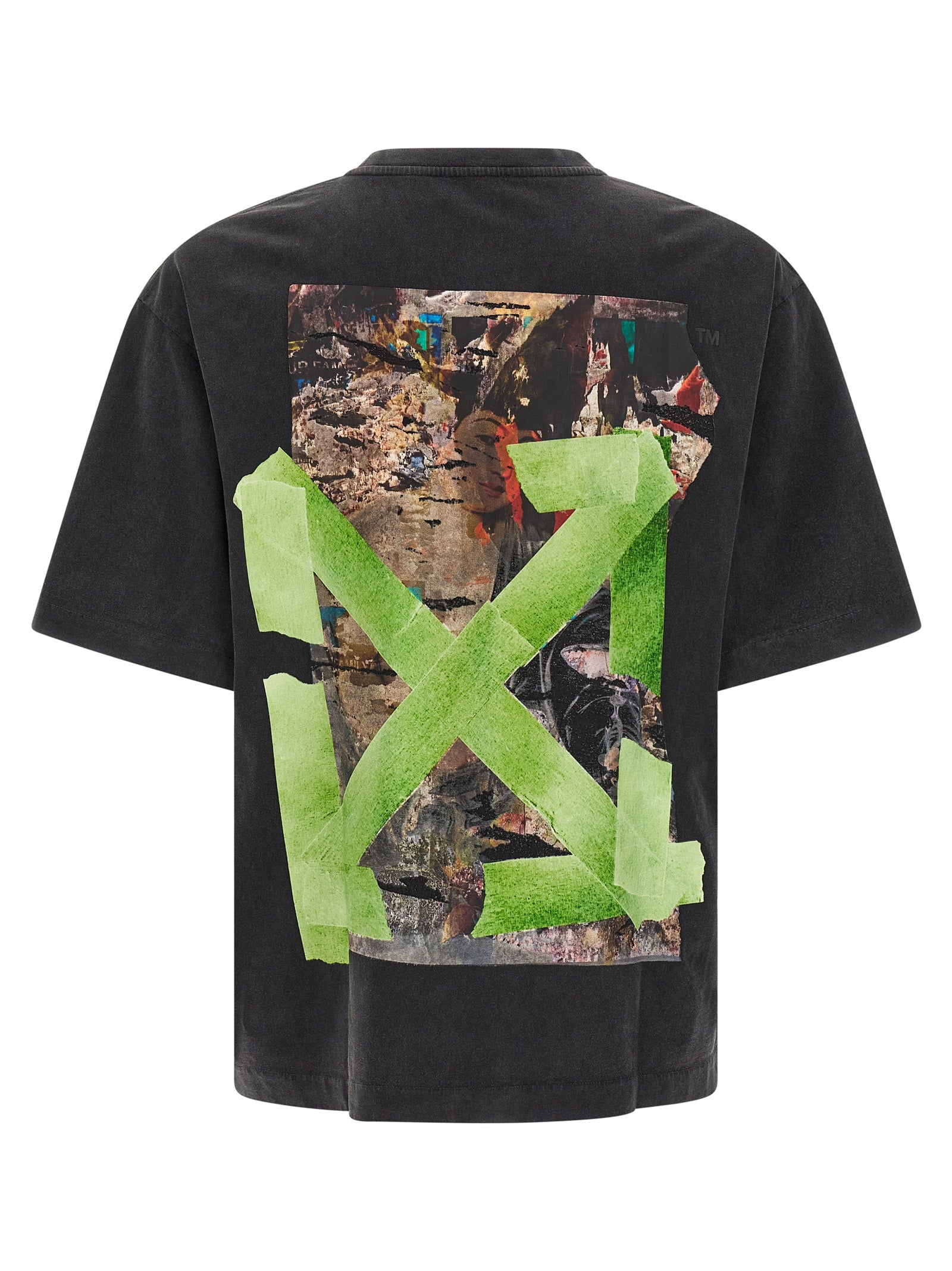 Off-White Schwarzes Baumwoll-T-Shirt