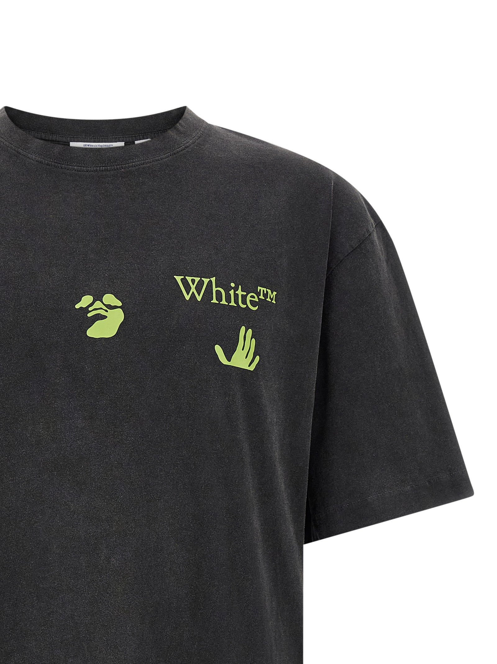 Off-White Schwarzes Baumwoll-T-Shirt