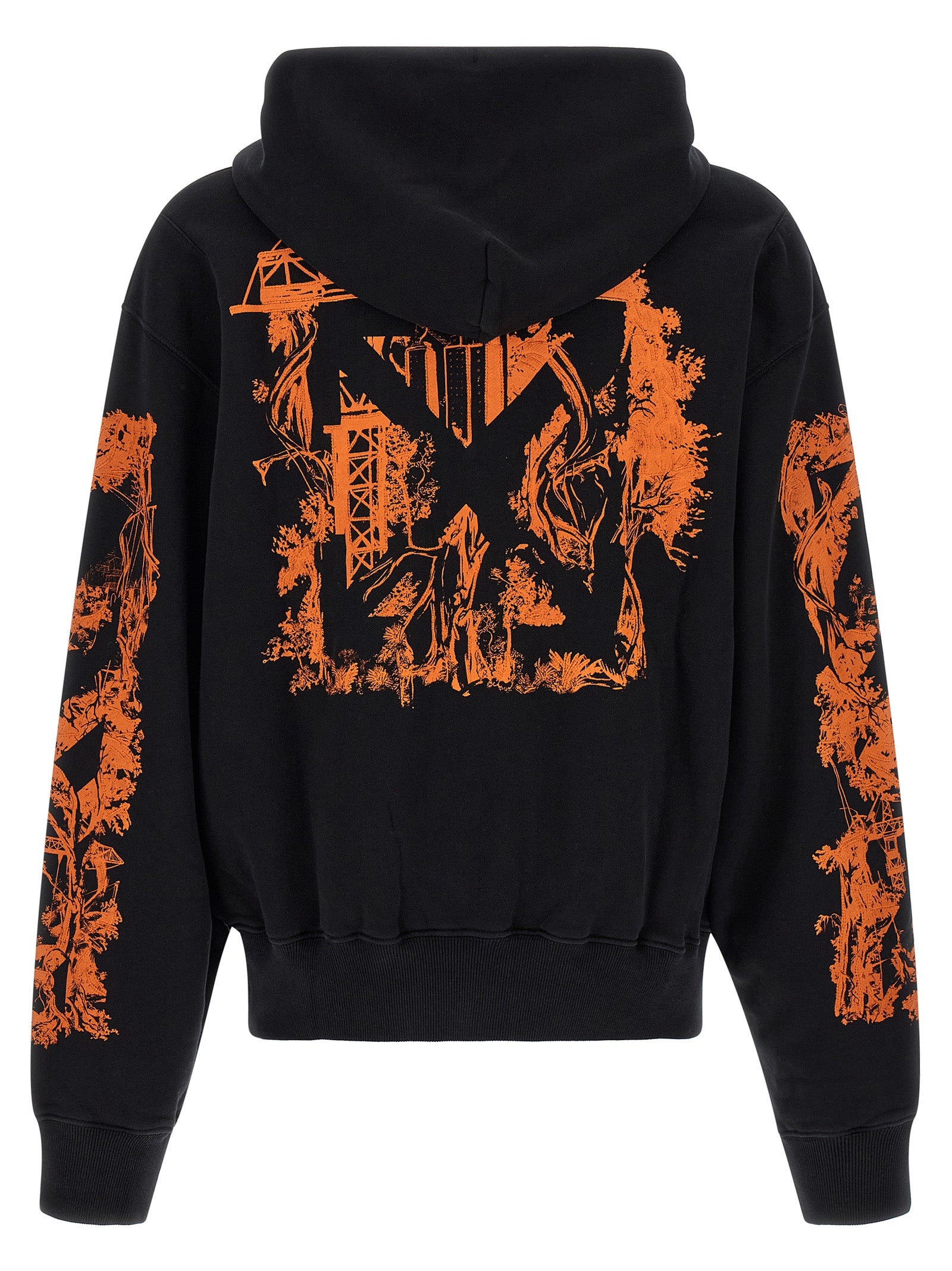 Off-White Schwarzer Baumwoll-Sweatshirt