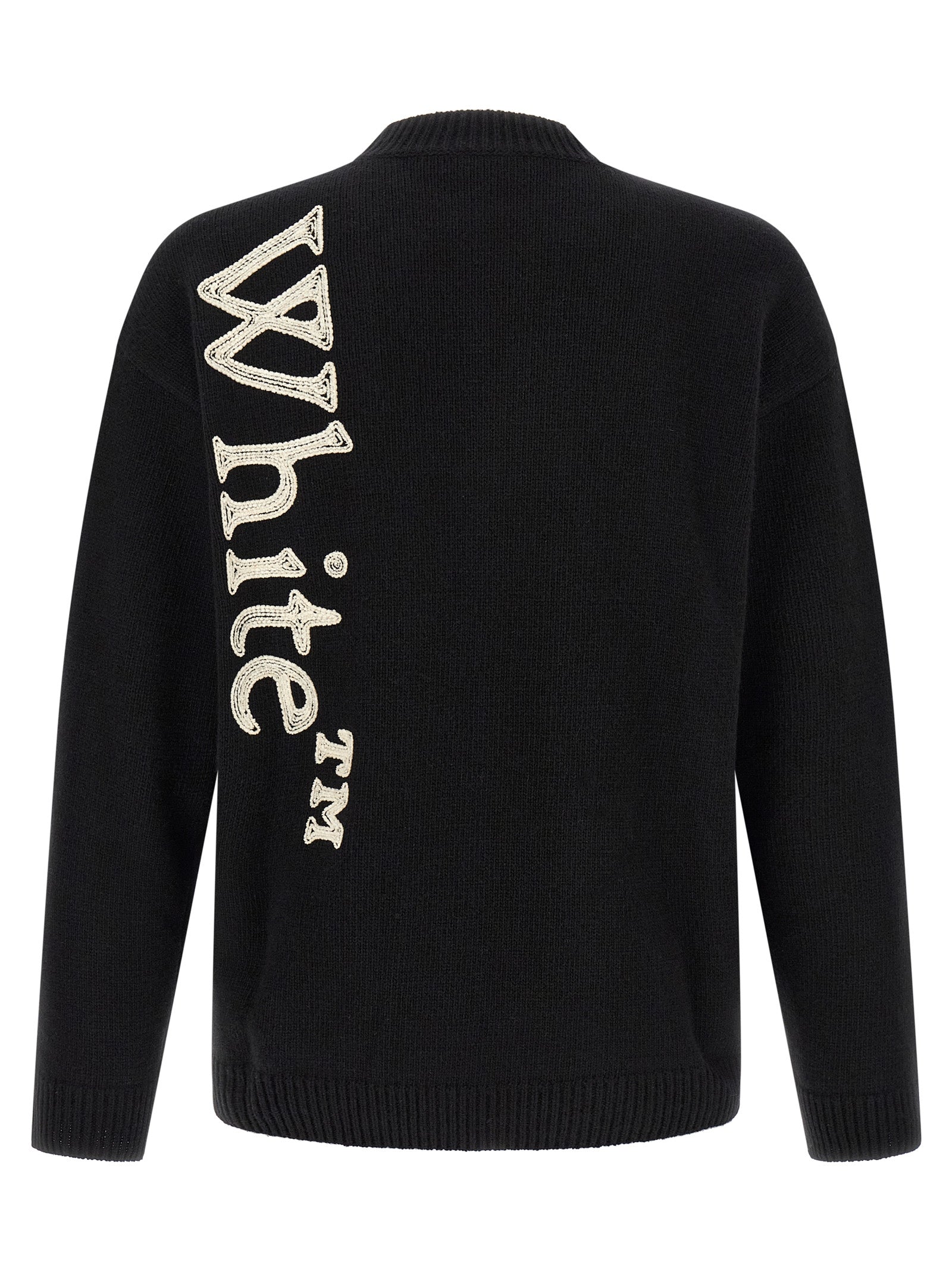 Off-White Zweifarbige Wollstrickjacke