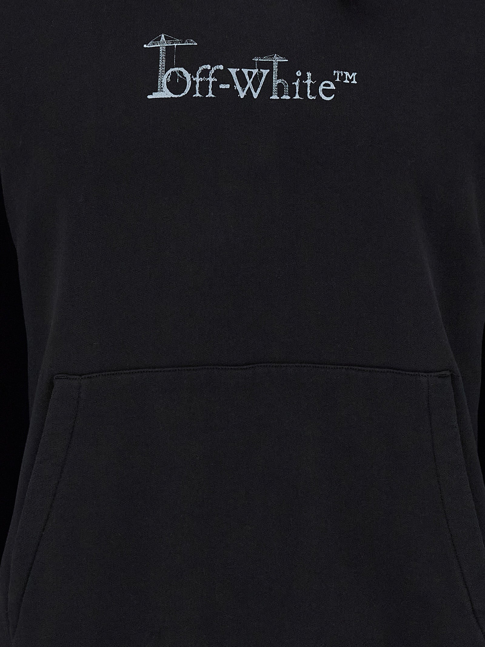Off-White Schwarzer Baumwoll-Sweatshirt