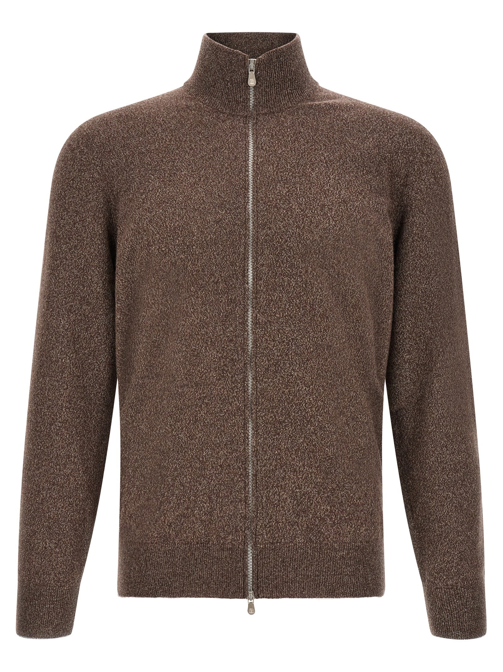 Brunello Cucinelli Brauner Kaschmir-Strickjacke