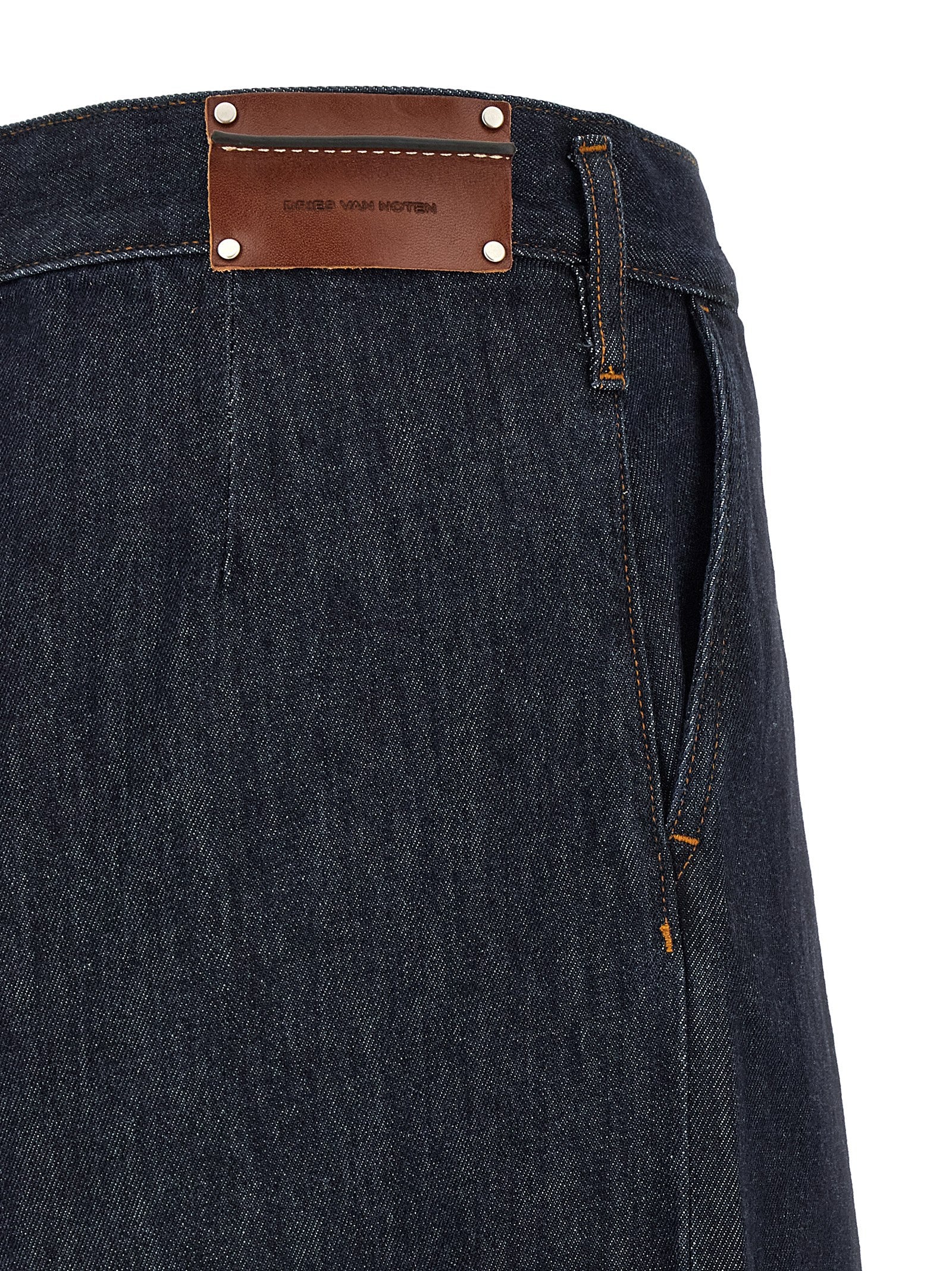 Dries Van Noten Blaue Baumwolljeans im Relaxed Fit