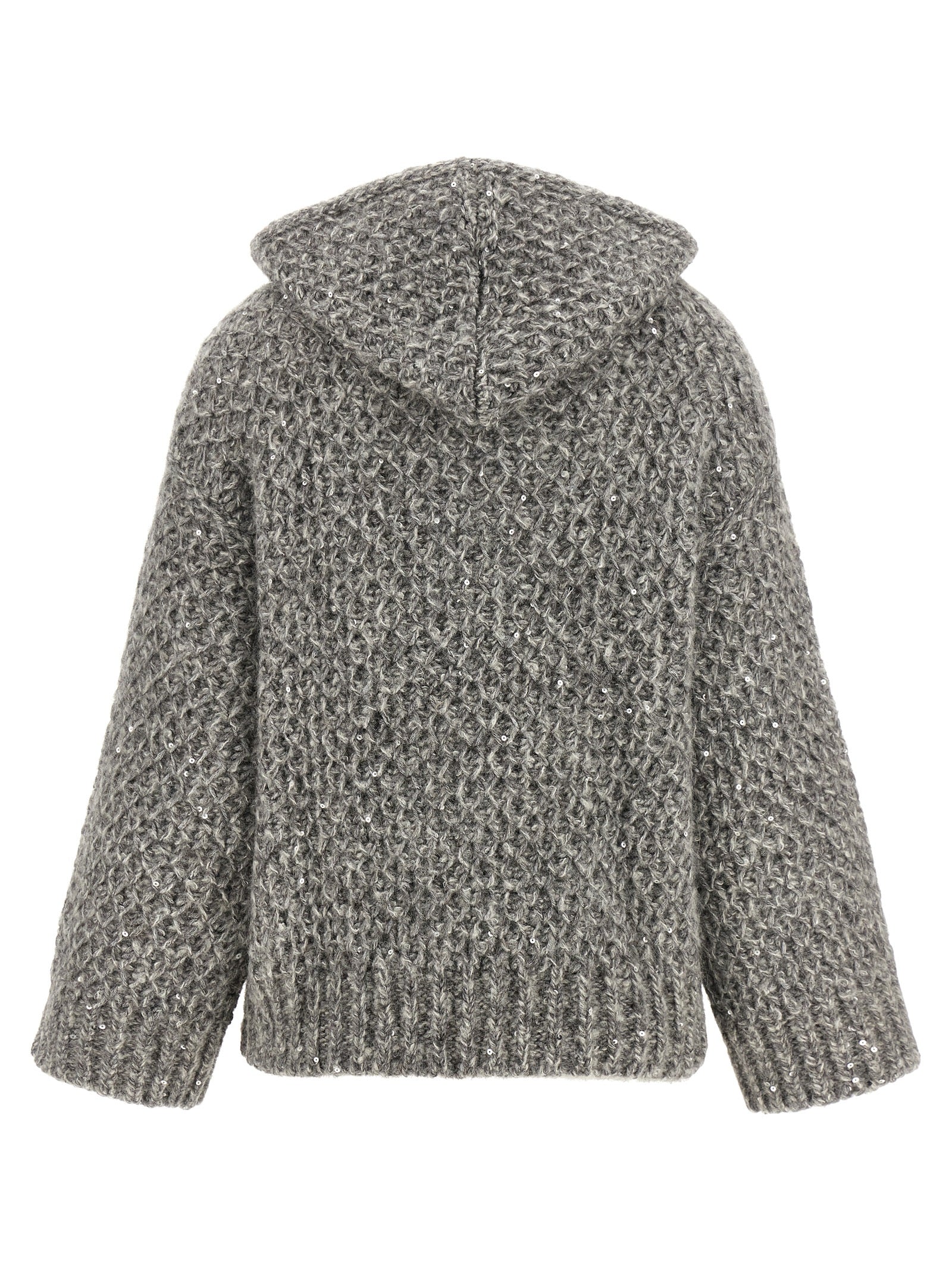 Peserico Grauer Wollcardigan