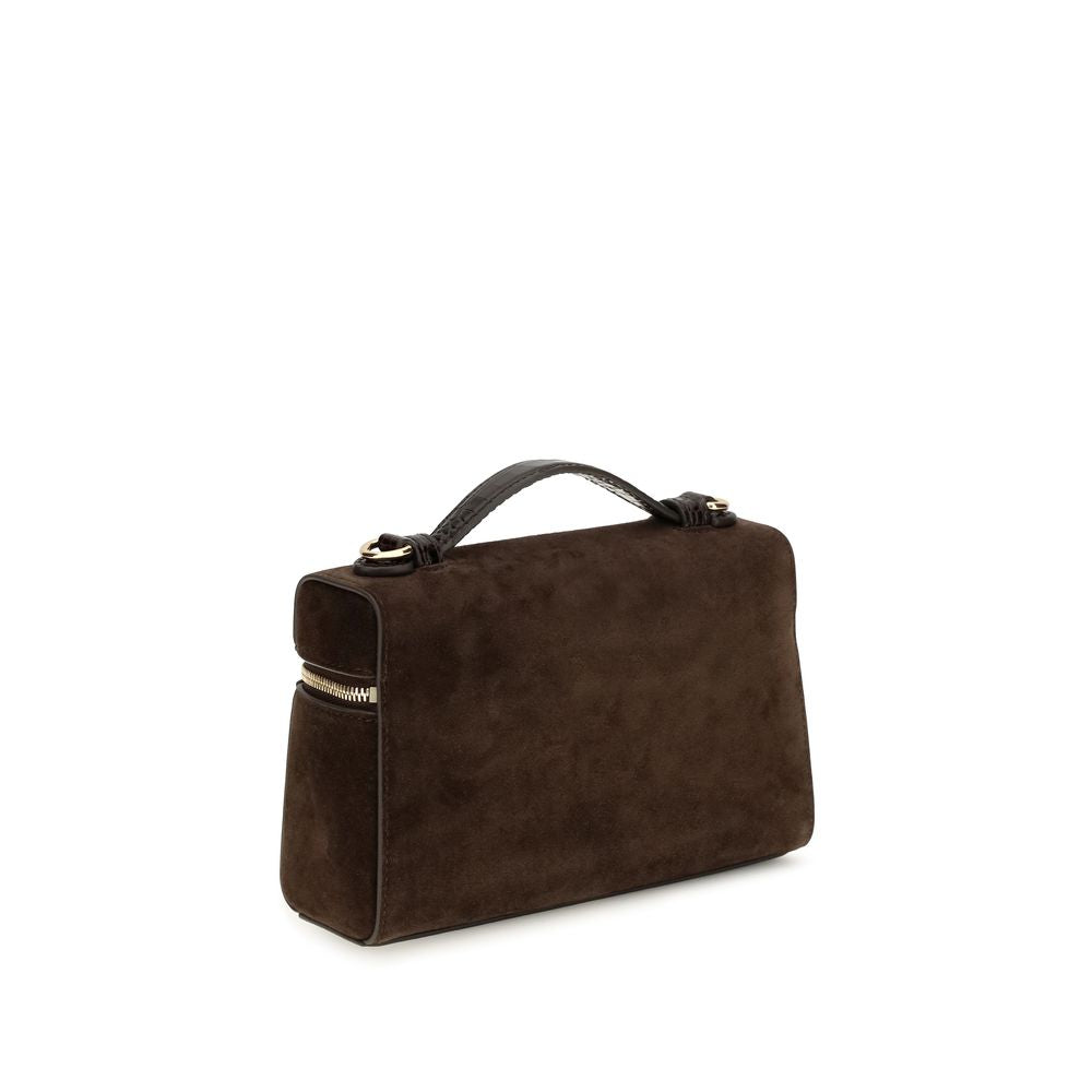 Tory Burch Braune Kalbsleder-Tasche Bos Taurus