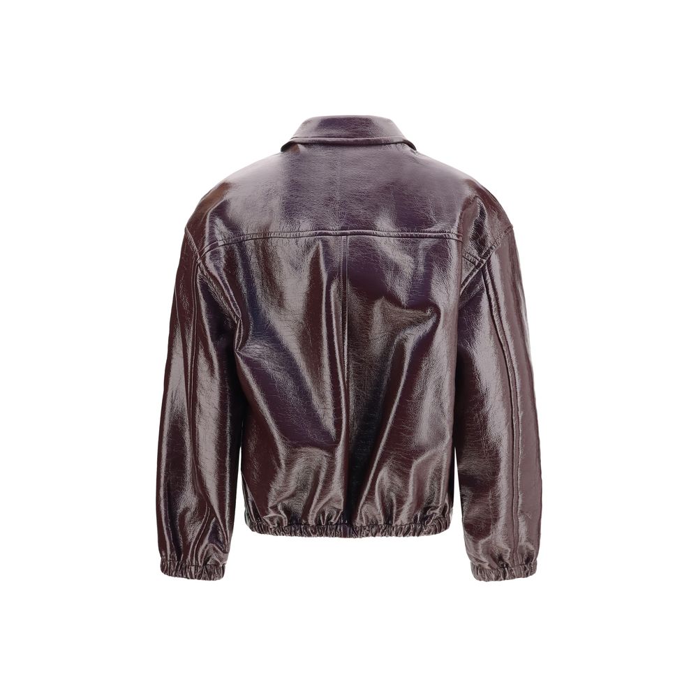 Courrèges Bordeaux Baumwoll-Bomberjacke