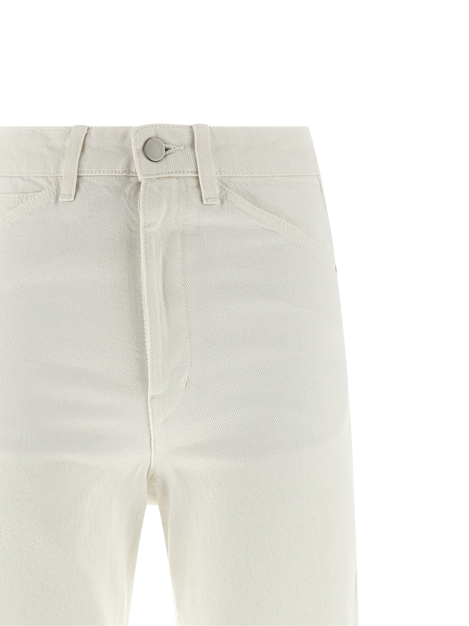 Lemaire Weiße High-Waist-Jeans aus Baumwolle