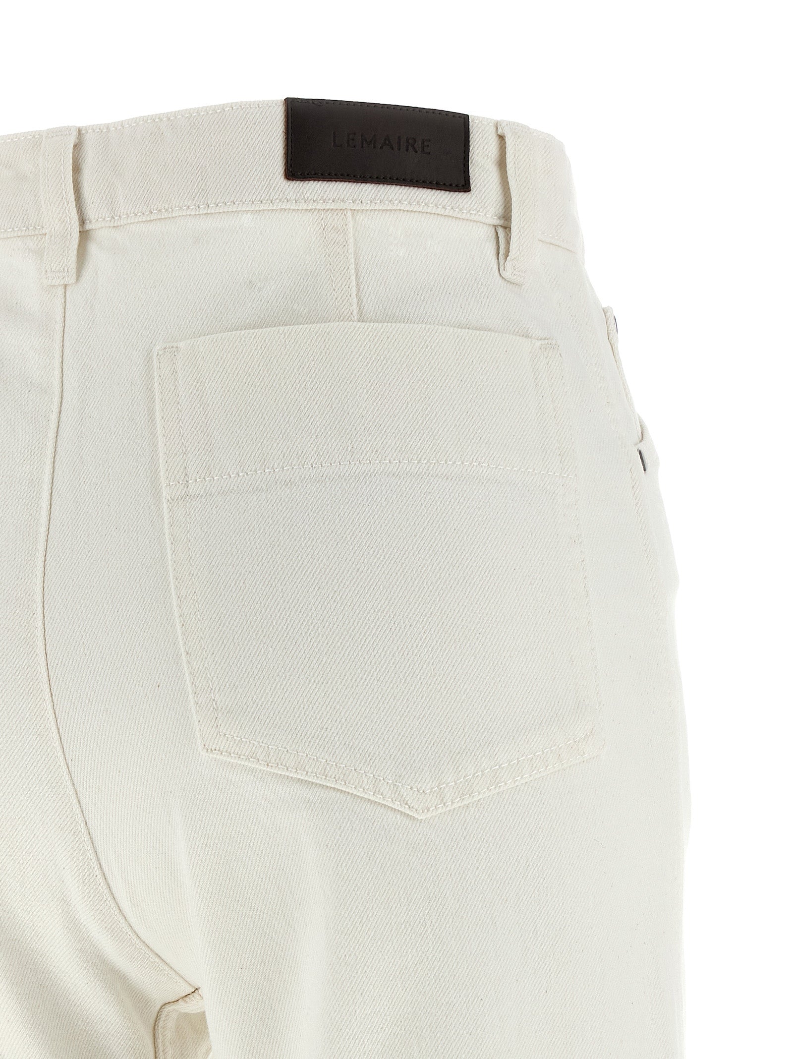 Lemaire Weiße High-Waist-Jeans aus Baumwolle