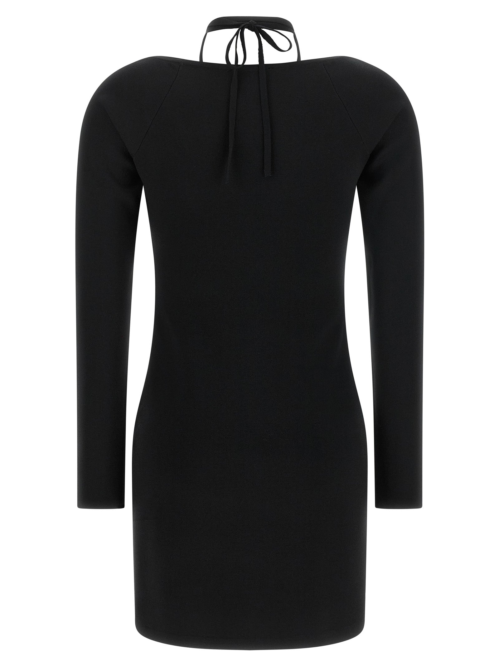 Elisabetta Franchi Schwarzes Viskose-Kurzkleid