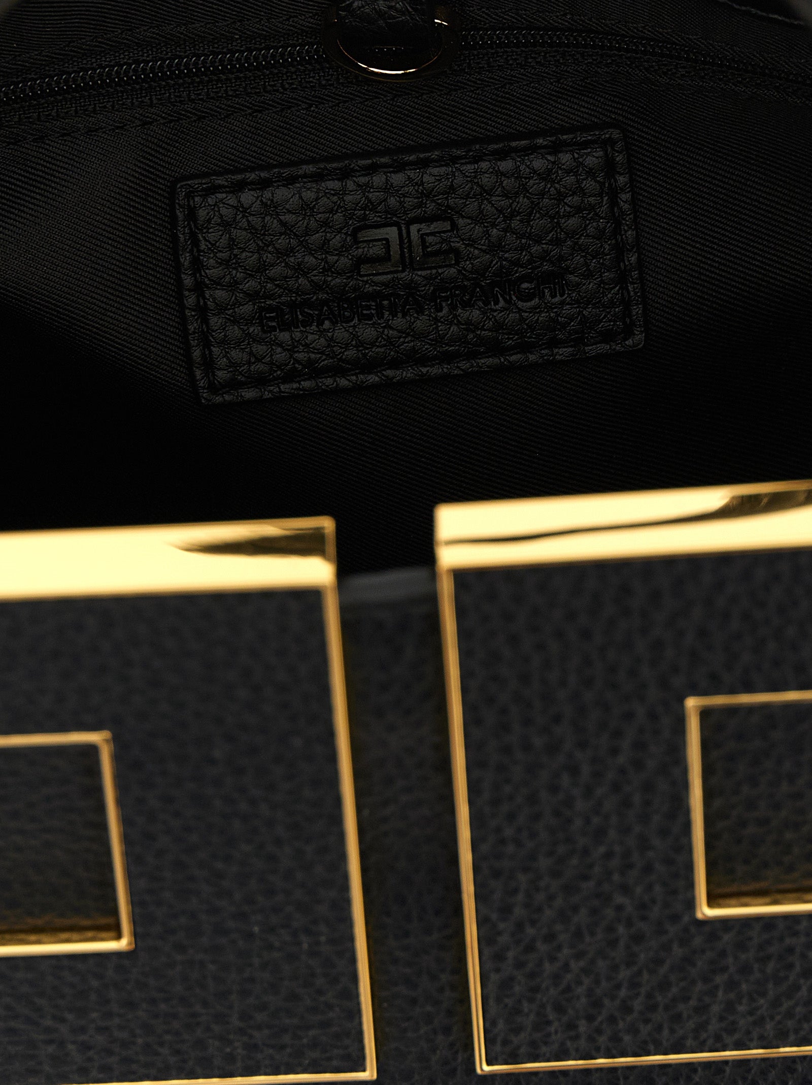 Elisabetta Franchi Schwarze Tote Bag aus Polyester