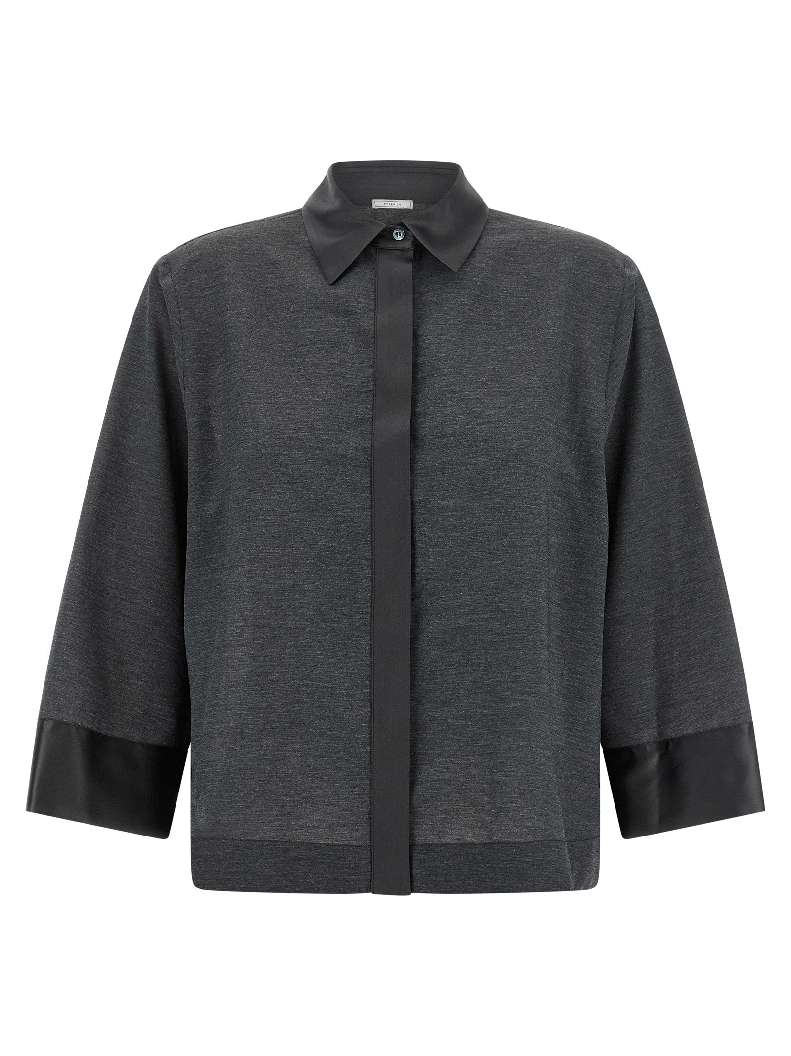Peserico Graue Lyocell-Bluse