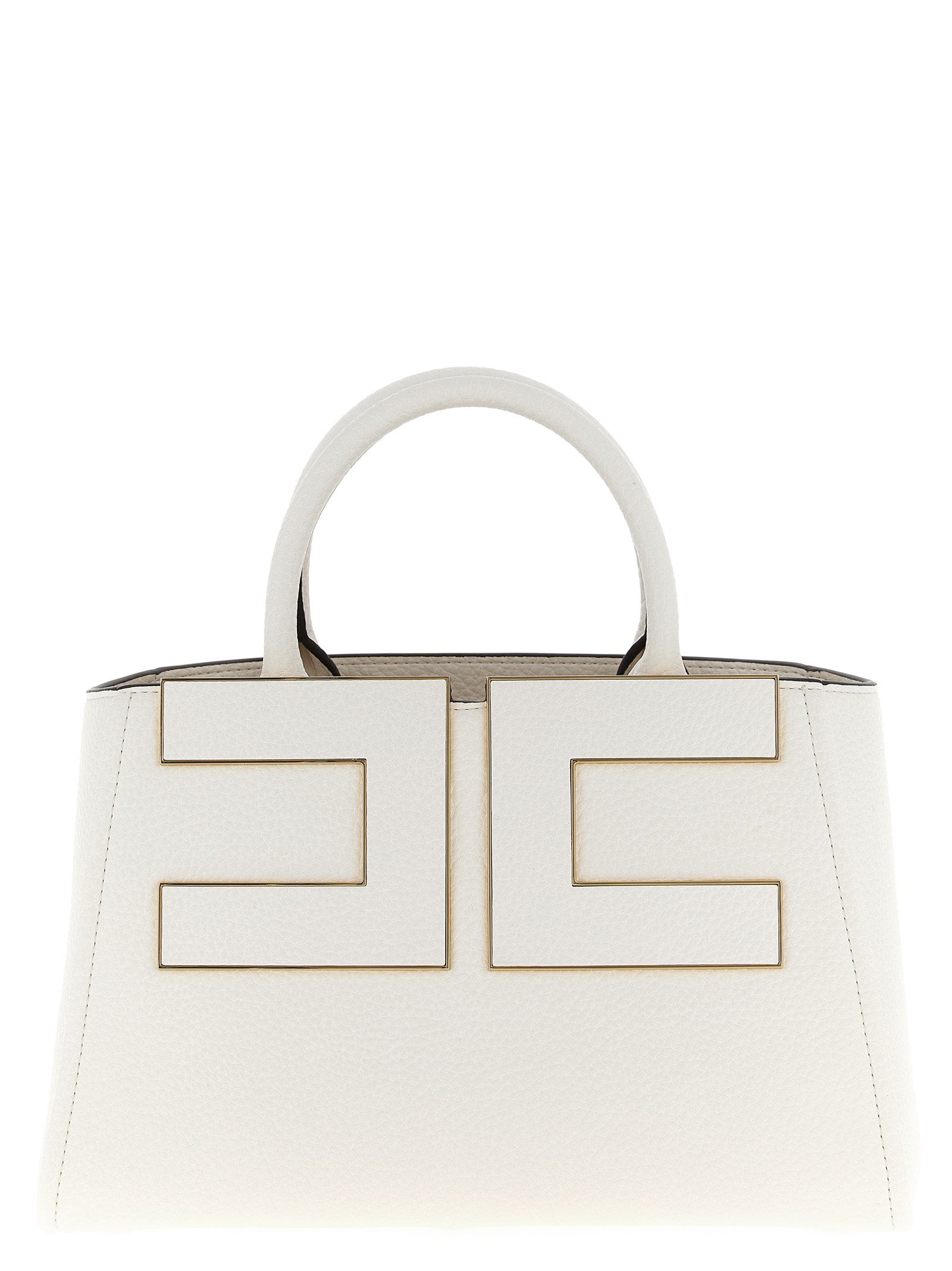 Elisabetta Franchi Weiße Tote Bag aus Polyester