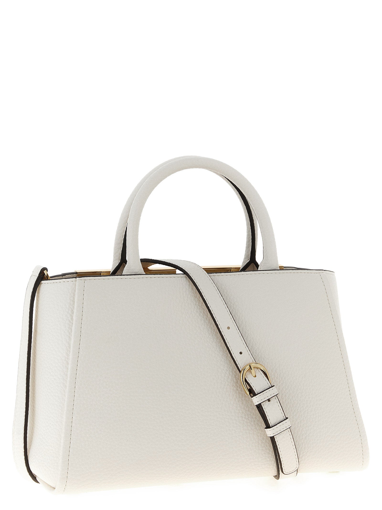Elisabetta Franchi Weiße Tote Bag aus Polyester