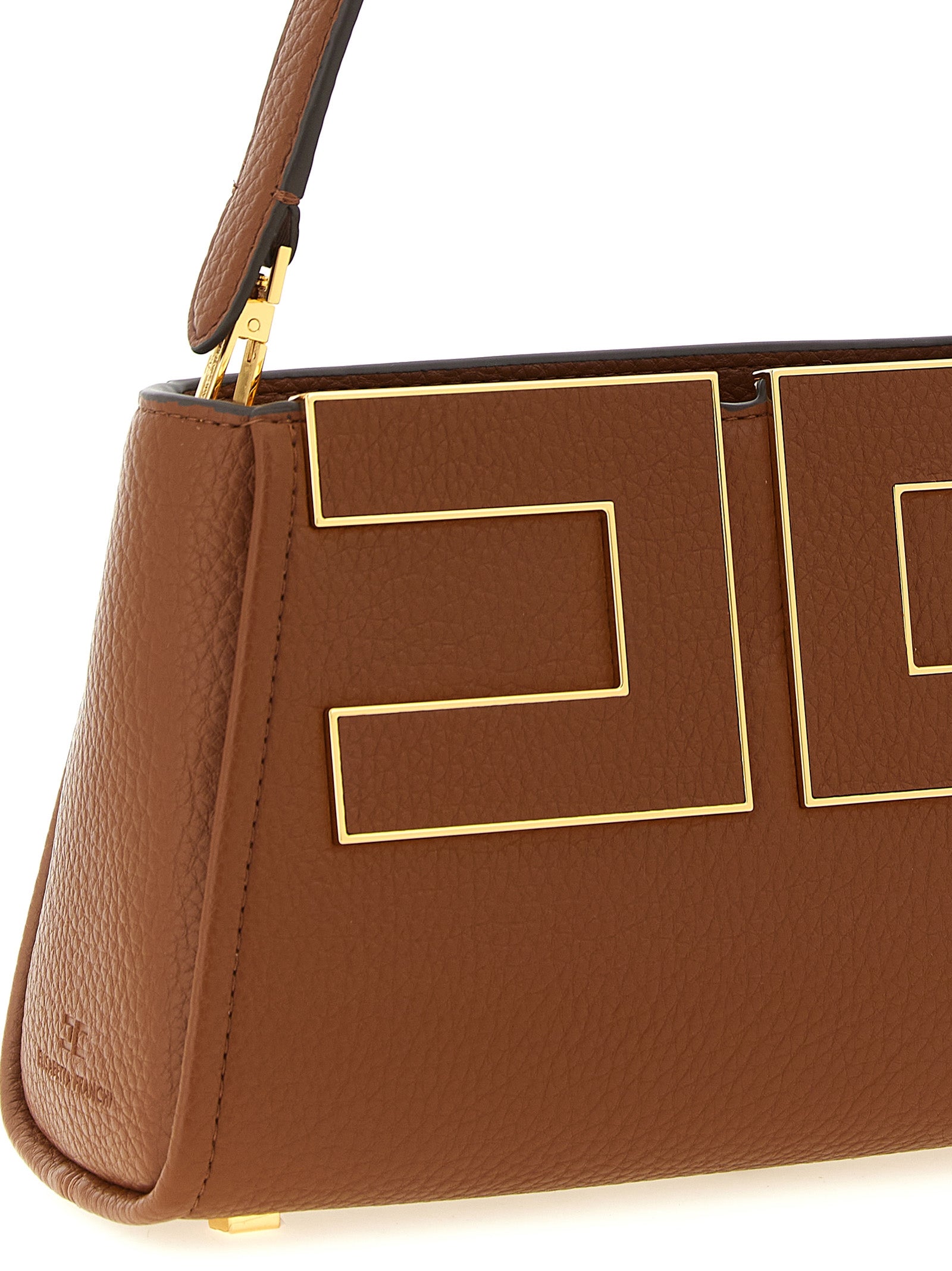 Elisabetta Franchi Braune Handtasche aus Polyester