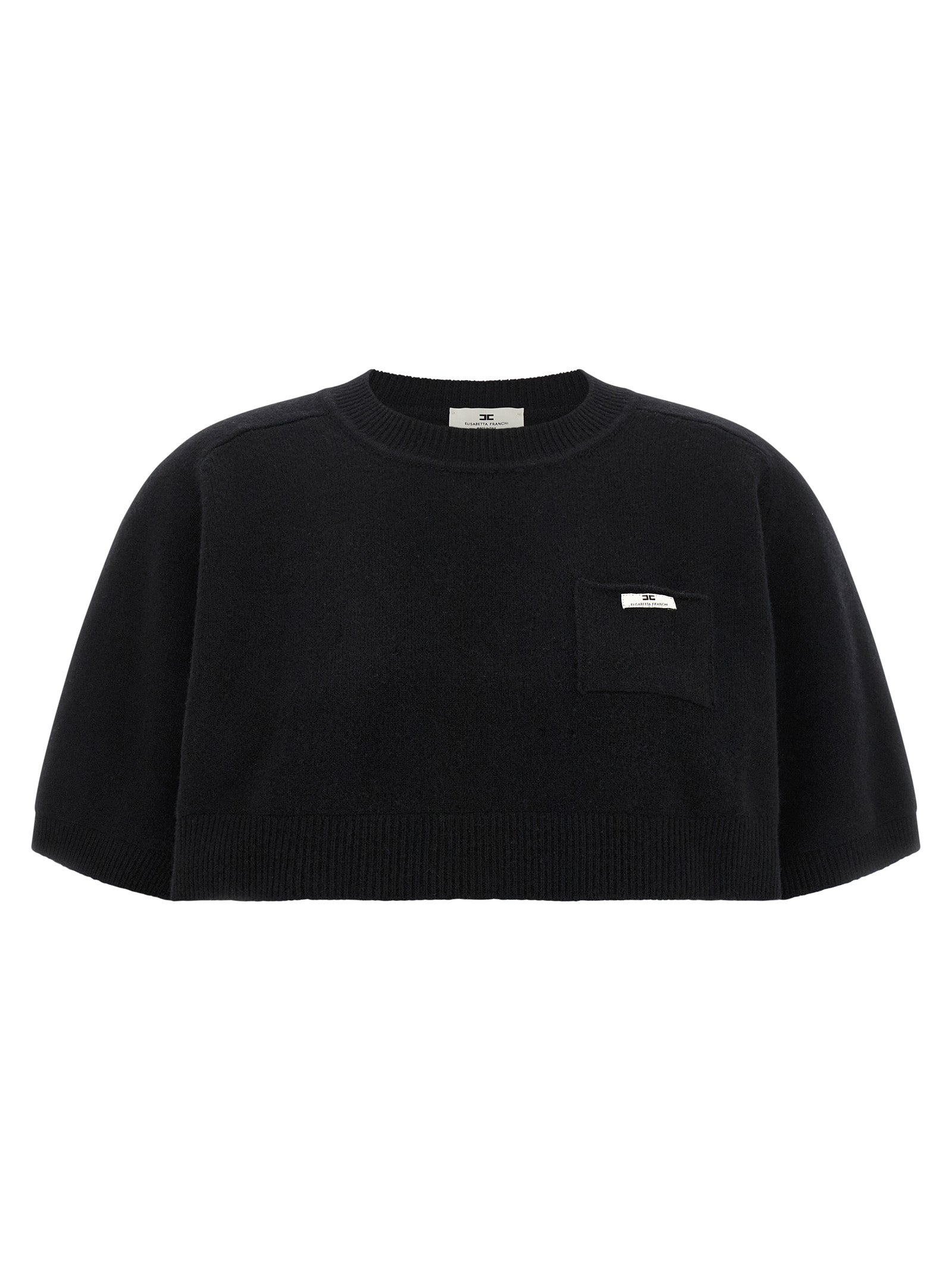 Elisabetta Franchi Schwarzer Wollpullover