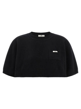 Elisabetta Franchi Schwarzer Wollpullover