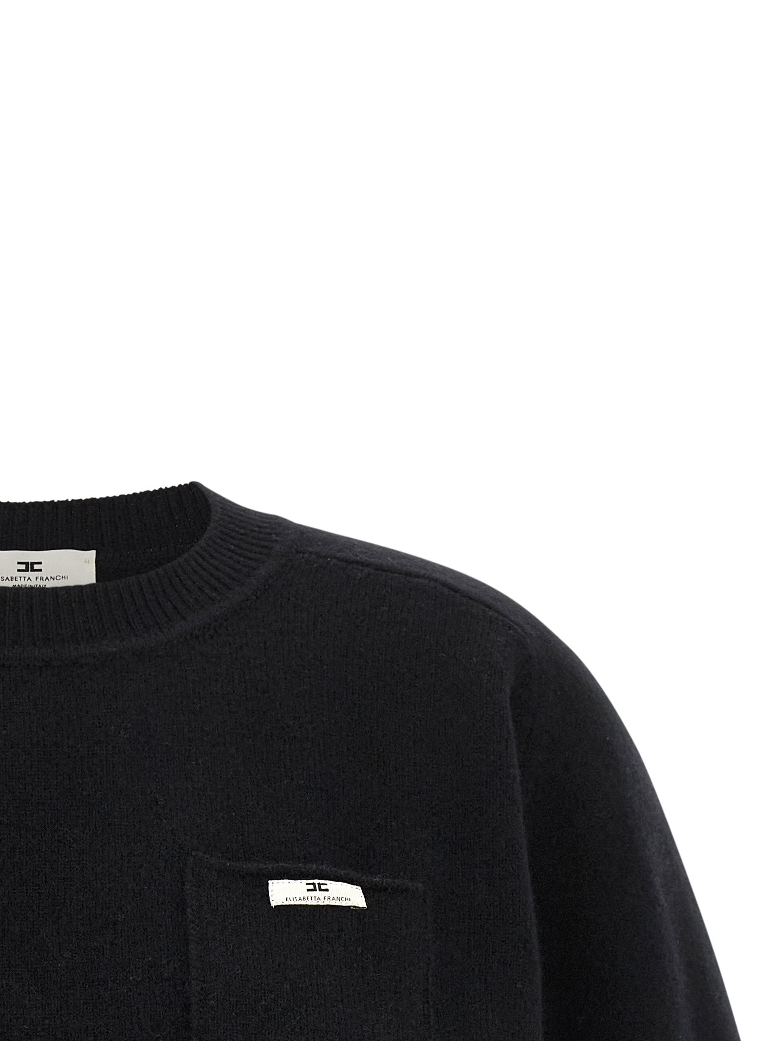 Elisabetta Franchi Schwarzer Wollpullover