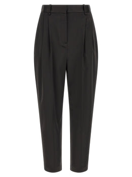 Elisabetta Franchi Schwarze Cropped Hose aus Polyester