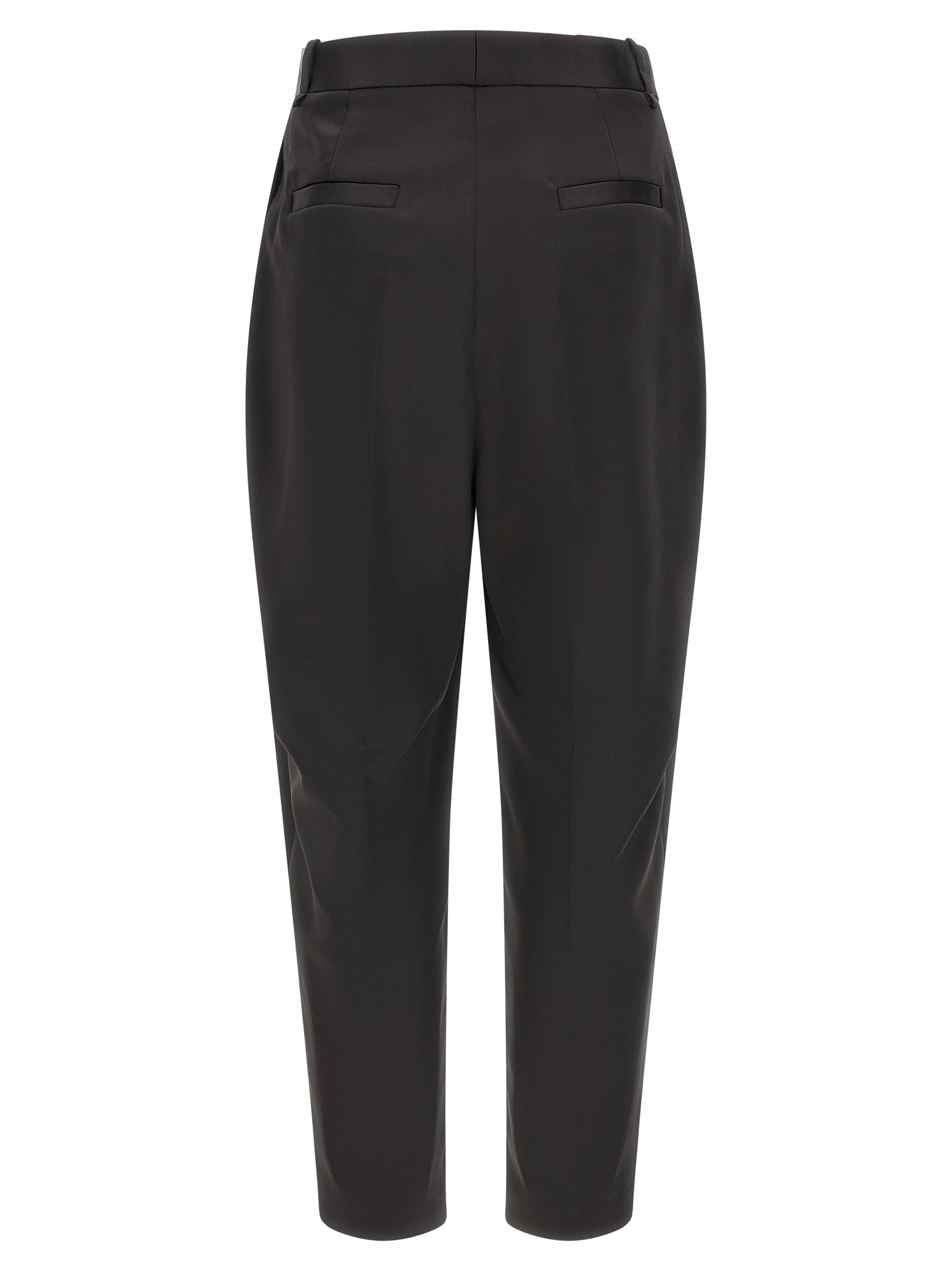 Elisabetta Franchi Schwarze Cropped Hose aus Polyester