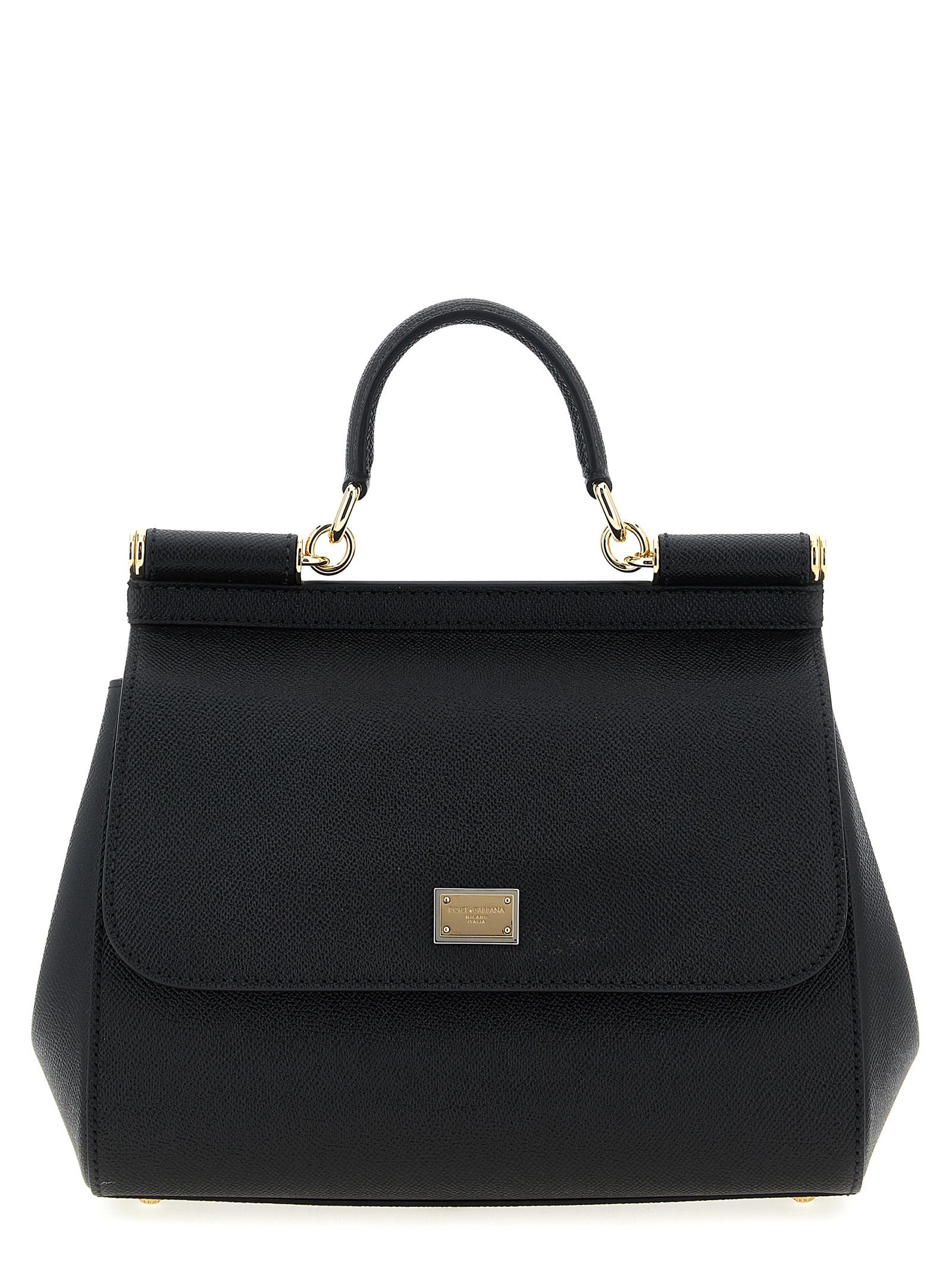 Dolce & Gabbana Schwarze Kalbsleder-Handtasche