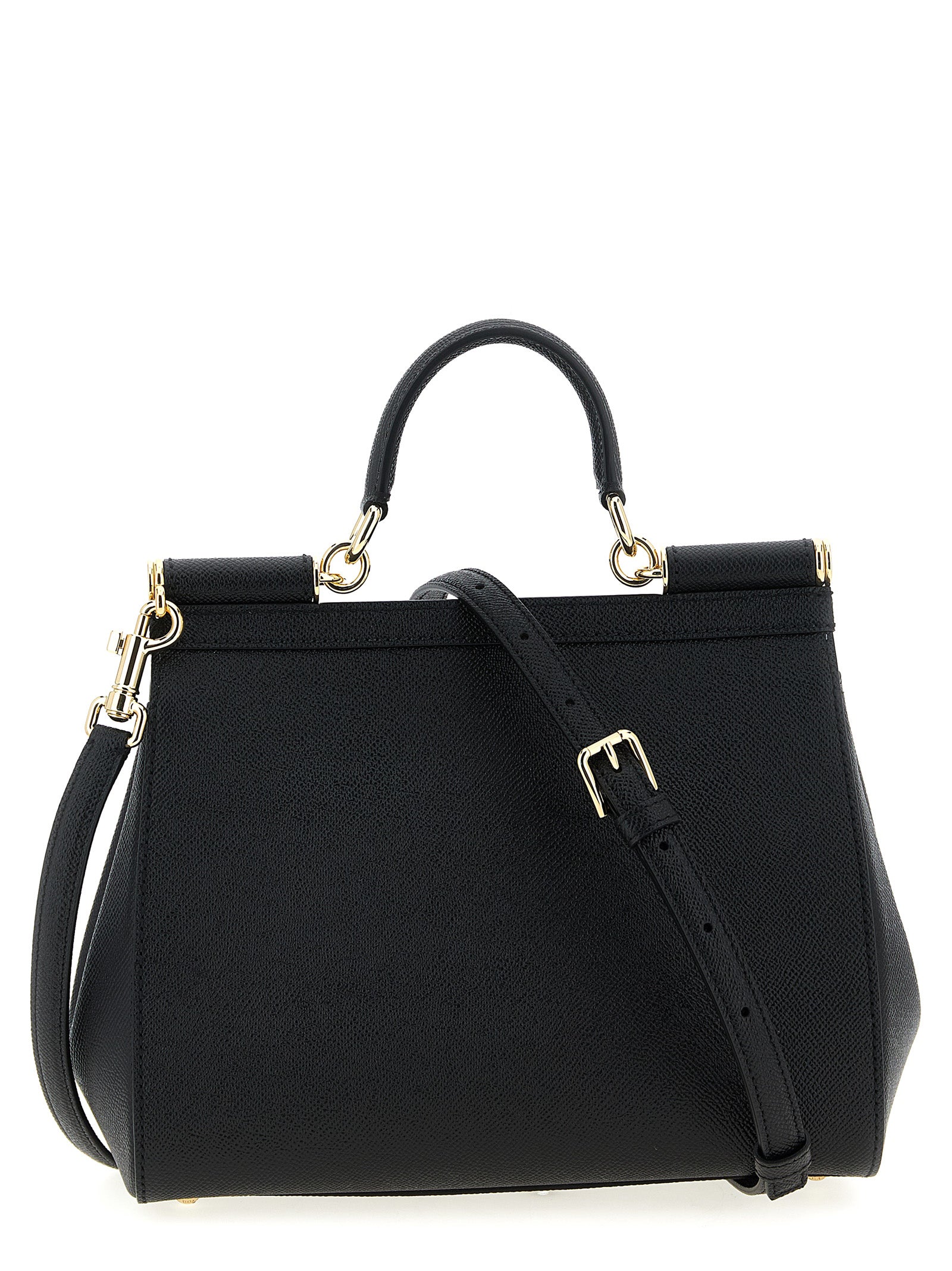 Dolce & Gabbana Schwarze Kalbsleder-Handtasche