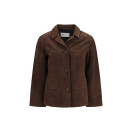 Tory Burch Braune Ziegenlederjacke