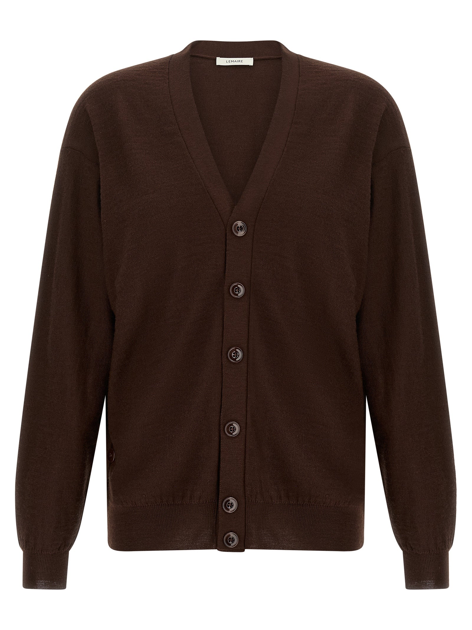 Lemaire Bordeaux Woll-Strickjacke