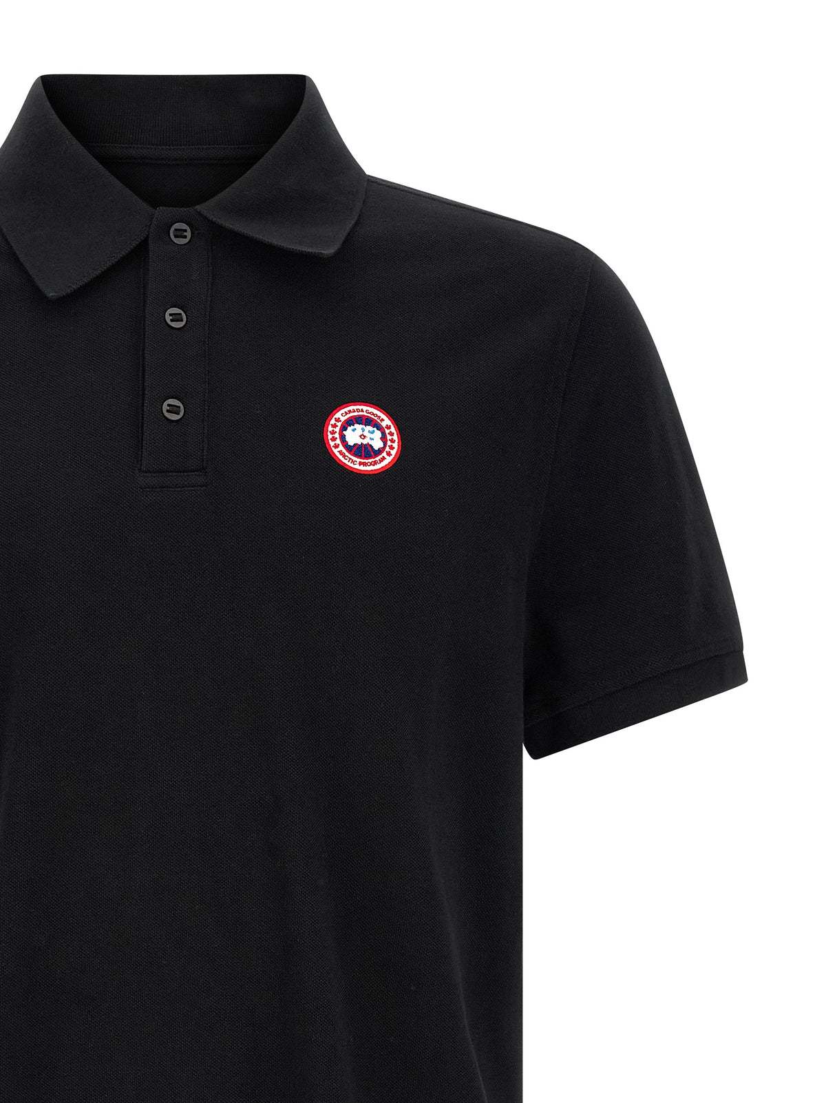 Canada Goose Schwarzes Baumwoll-Poloshirt