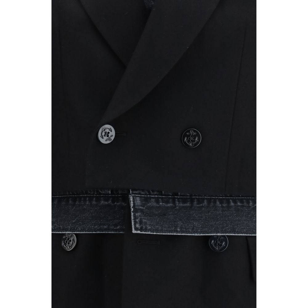 Sacai Schwarze Oves Aries Wolljacke
