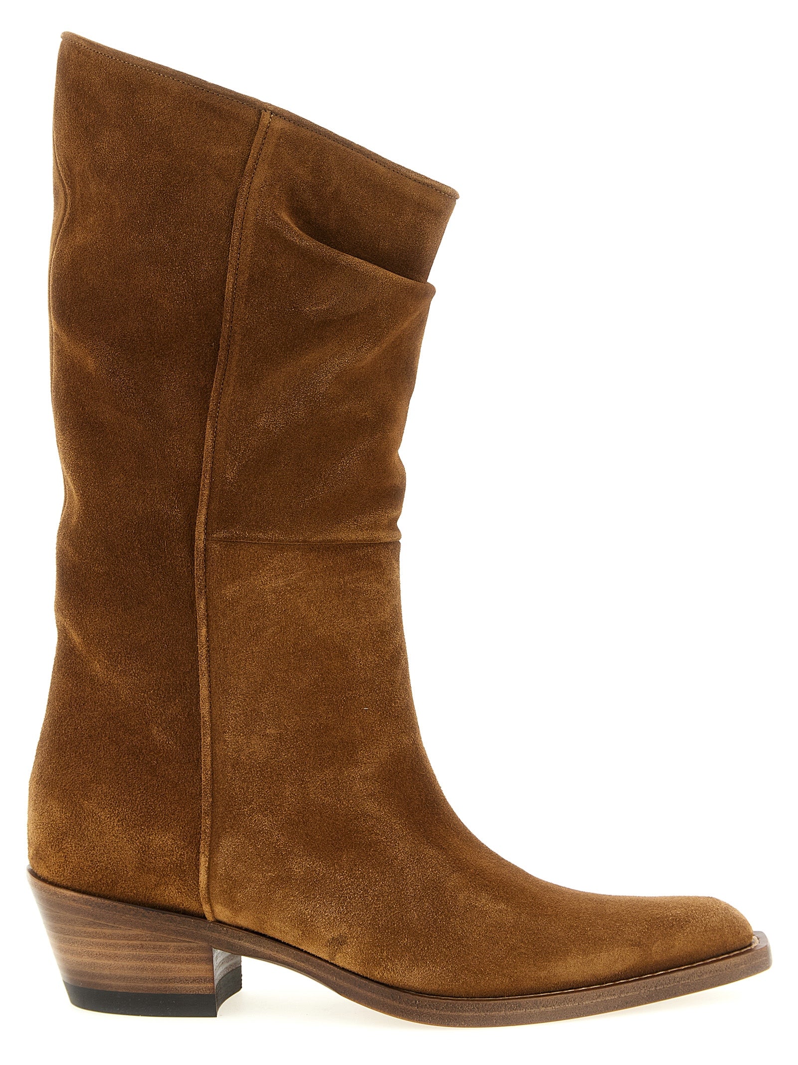 Khaite Chelsea Boots aus braunem Kalbsleder