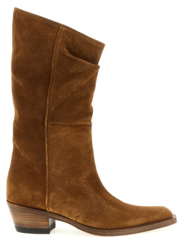 Khaite Chelsea Boots aus braunem Kalbsleder