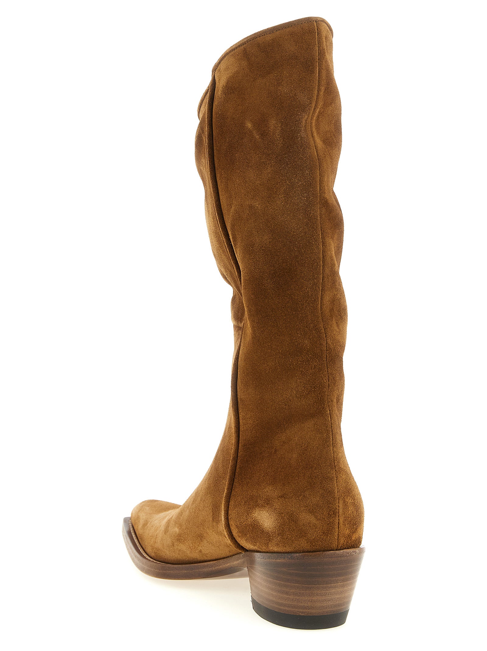 Khaite Chelsea Boots aus braunem Kalbsleder