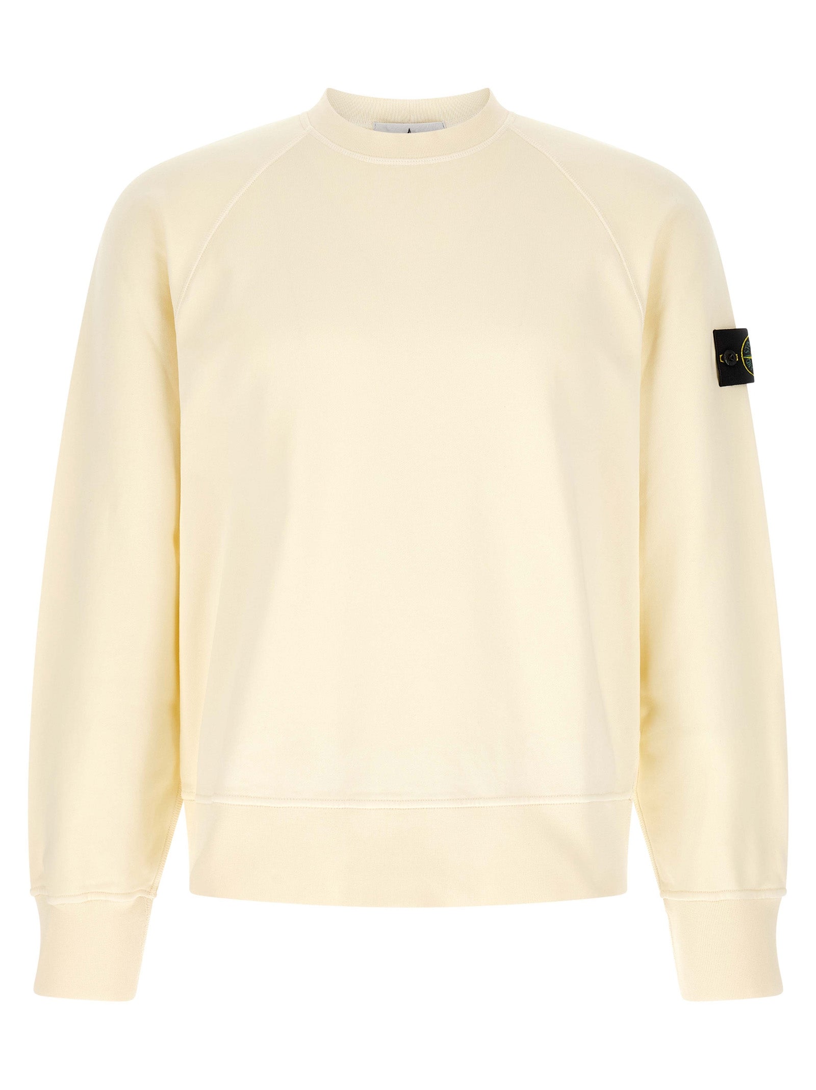 Stone Island Weißes Baumwoll-Sweatshirt