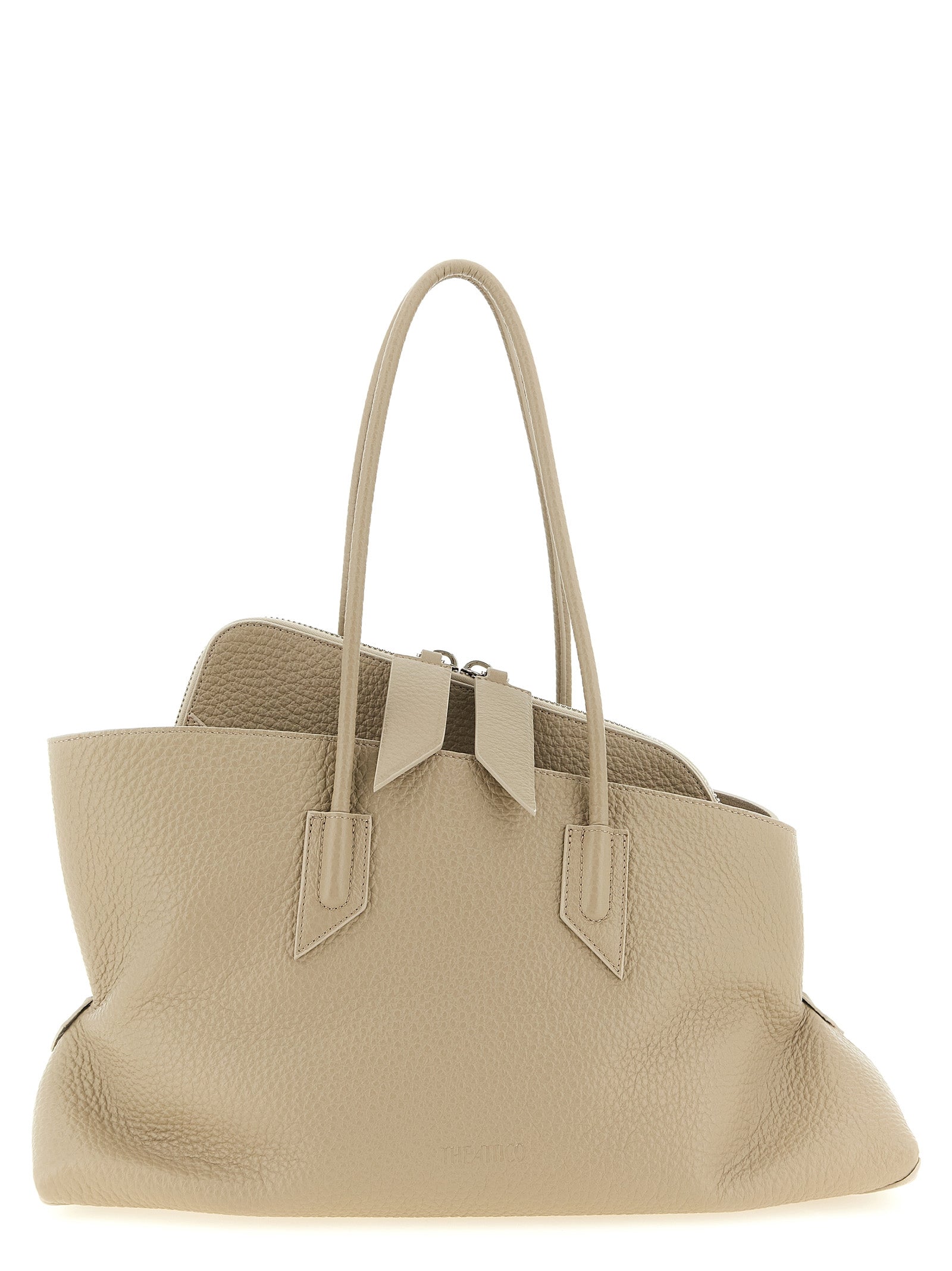 The Attico Beige Kalbsleder Schultertasche