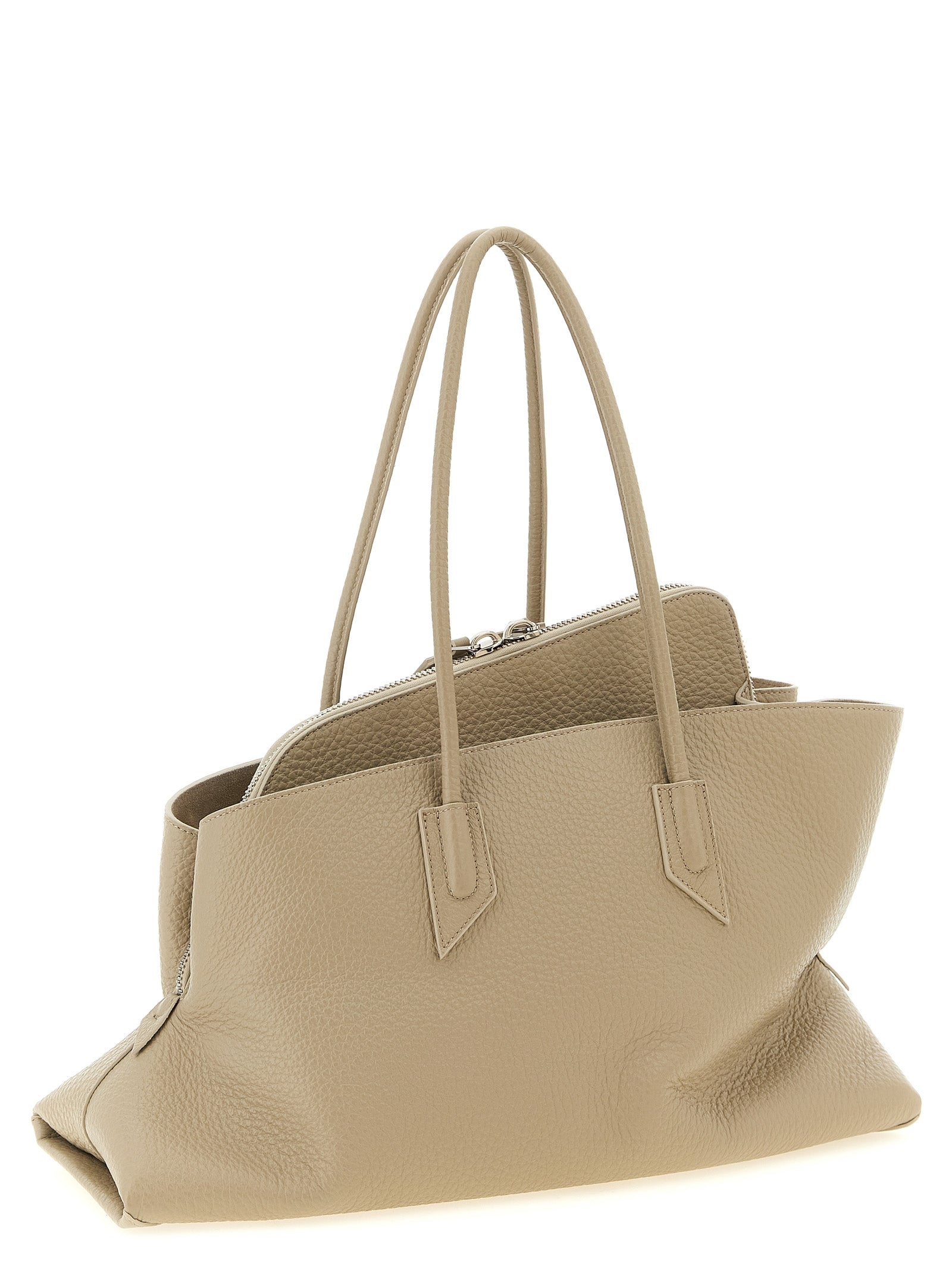 The Attico Beige Kalbsleder Schultertasche