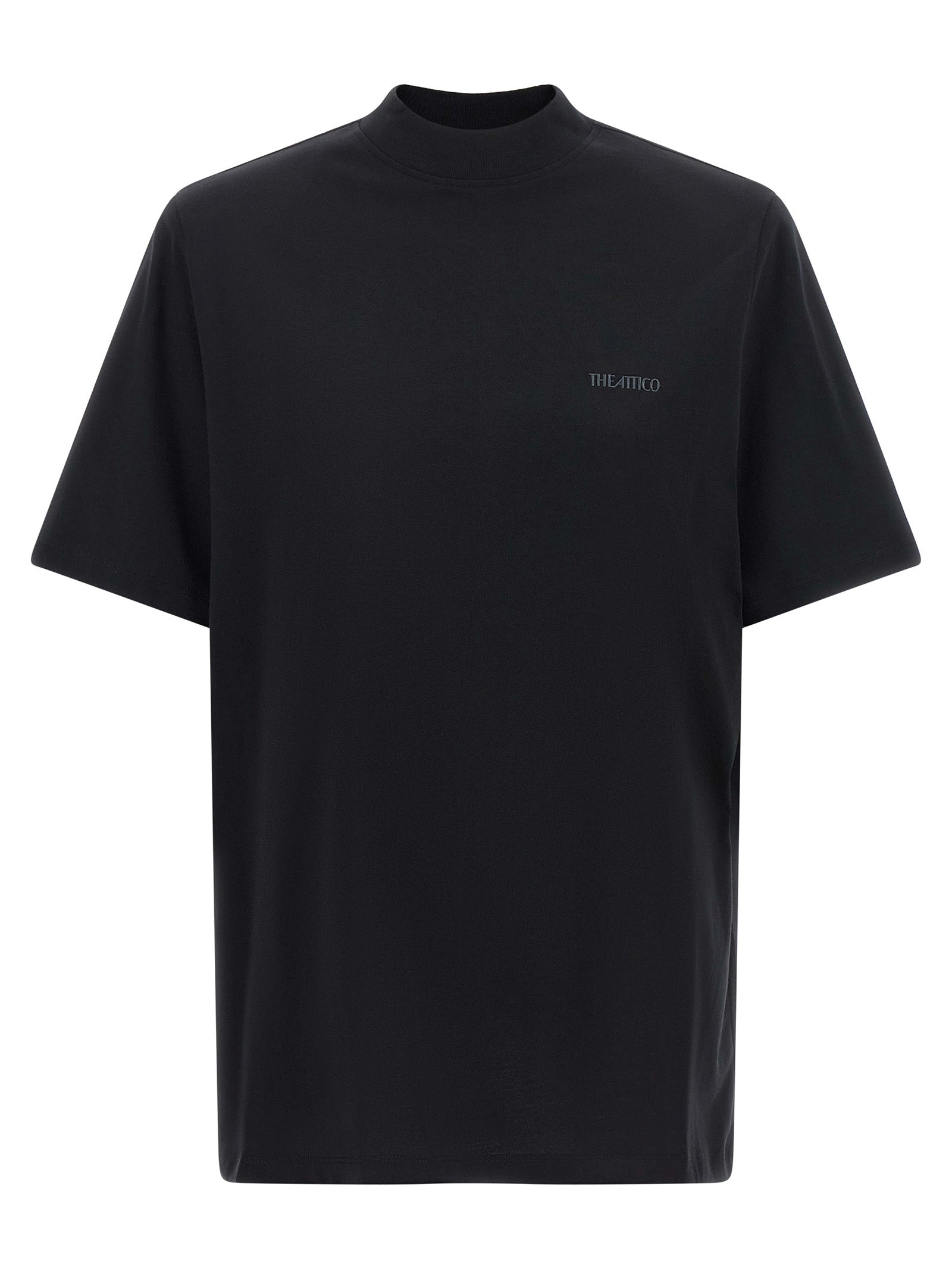 The Attico Schwarzes Baumwoll-T-Shirt