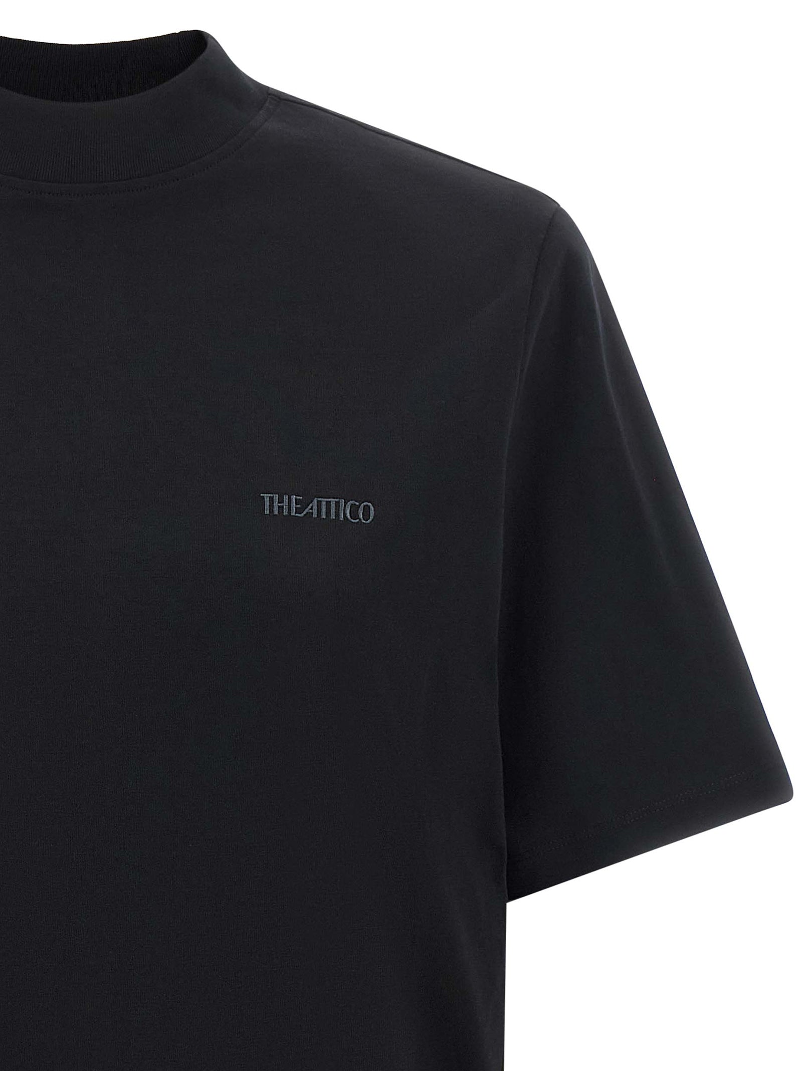 The Attico Schwarzes Baumwoll-T-Shirt