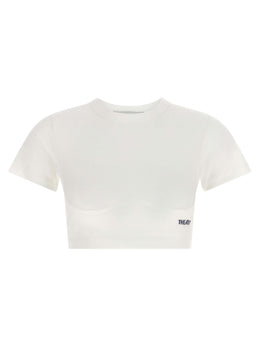 The Attico Weißes Baumwoll-T-Shirt