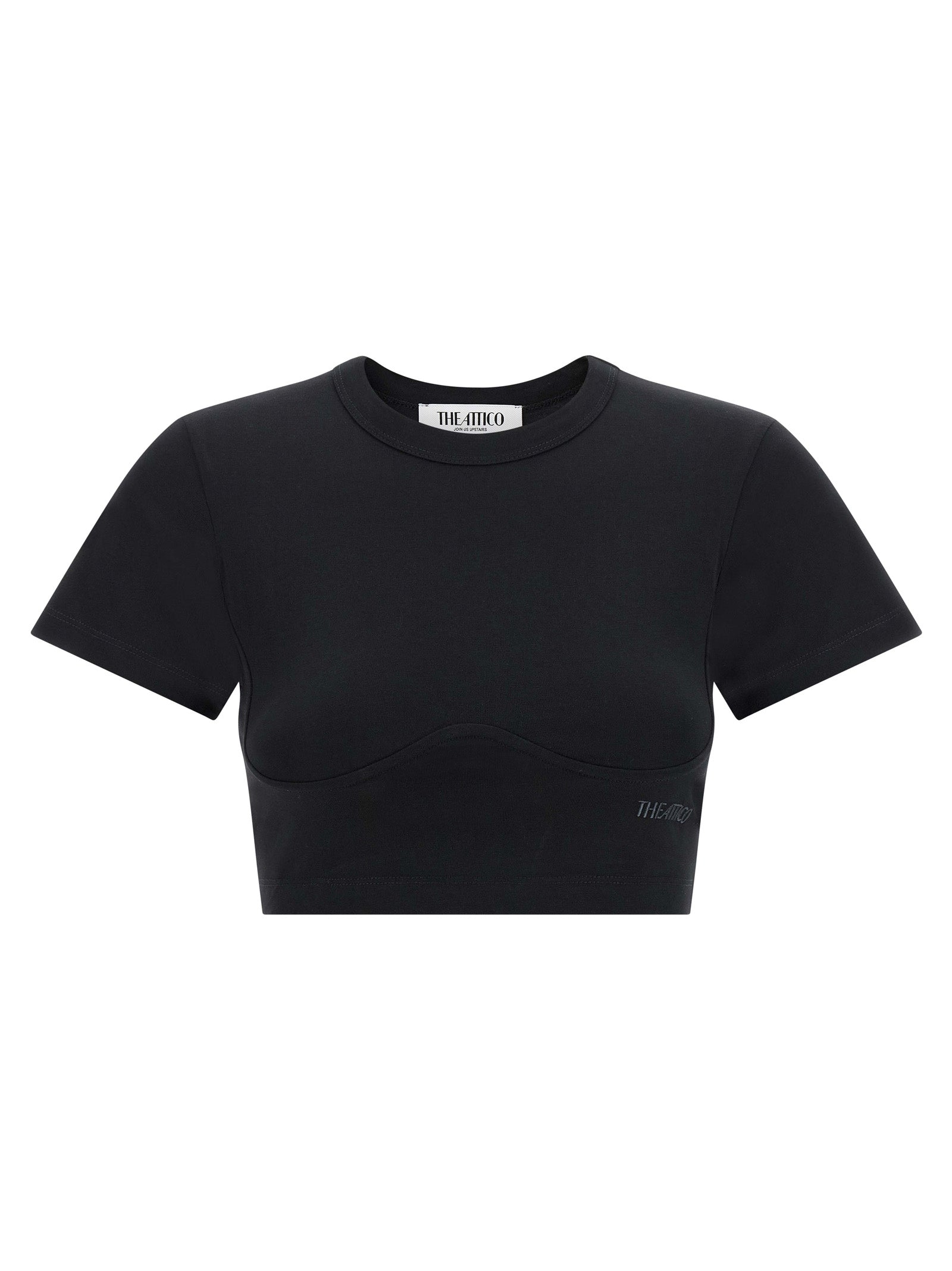 The Attico Schwarzes Baumwoll-T-Shirt
