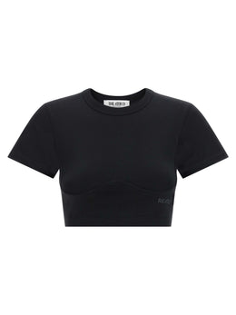 The Attico Schwarzes Baumwoll-T-Shirt