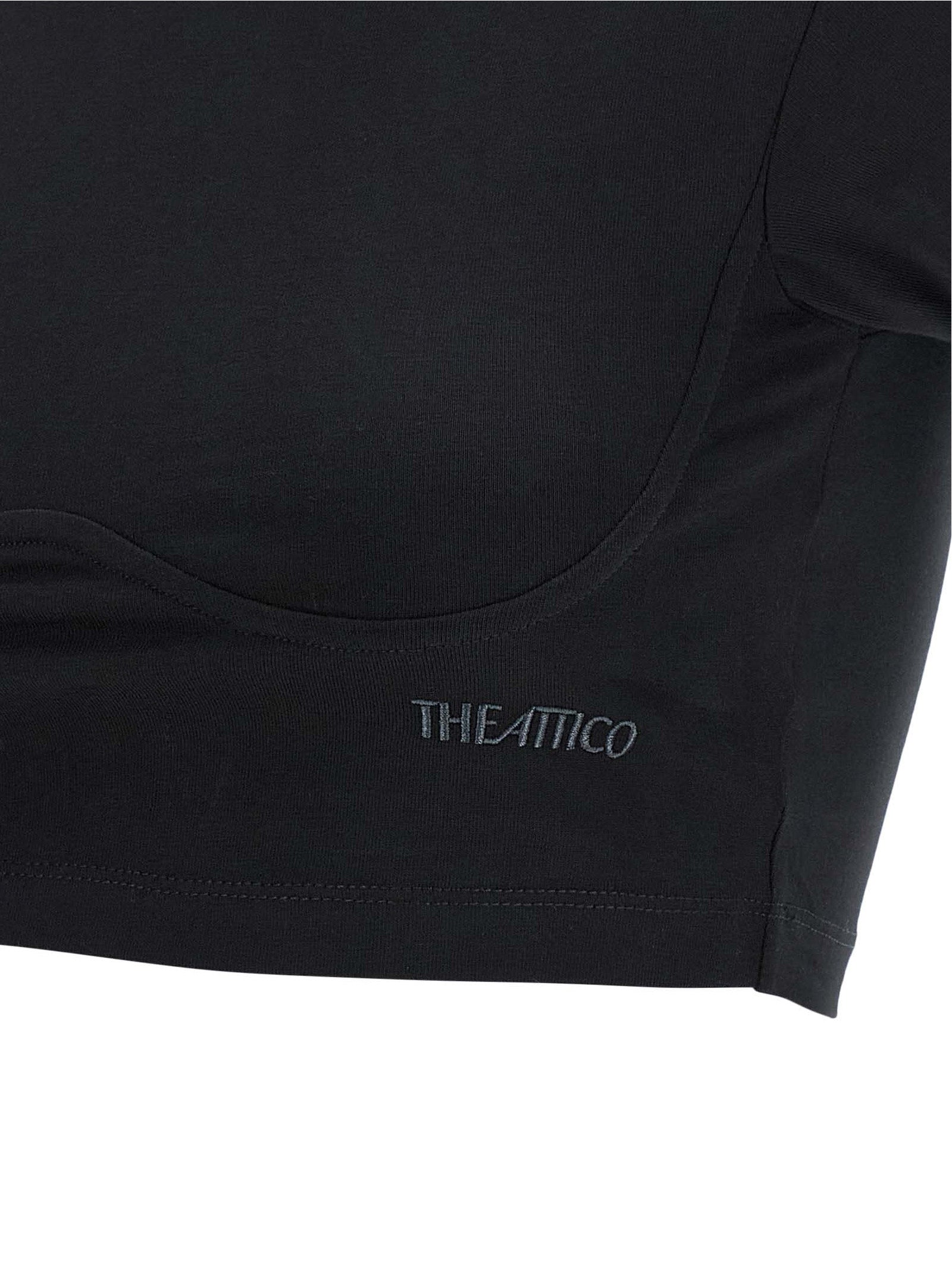 The Attico Schwarzes Baumwoll-T-Shirt